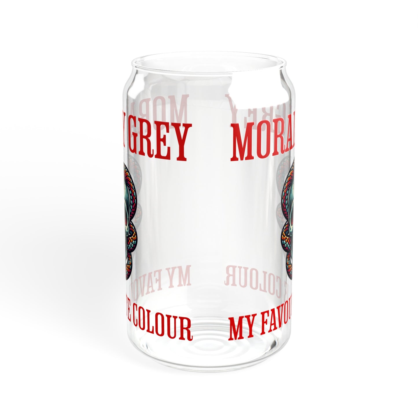 Morally Grey Sipper Glass, 16oz - Bookslut Shirts