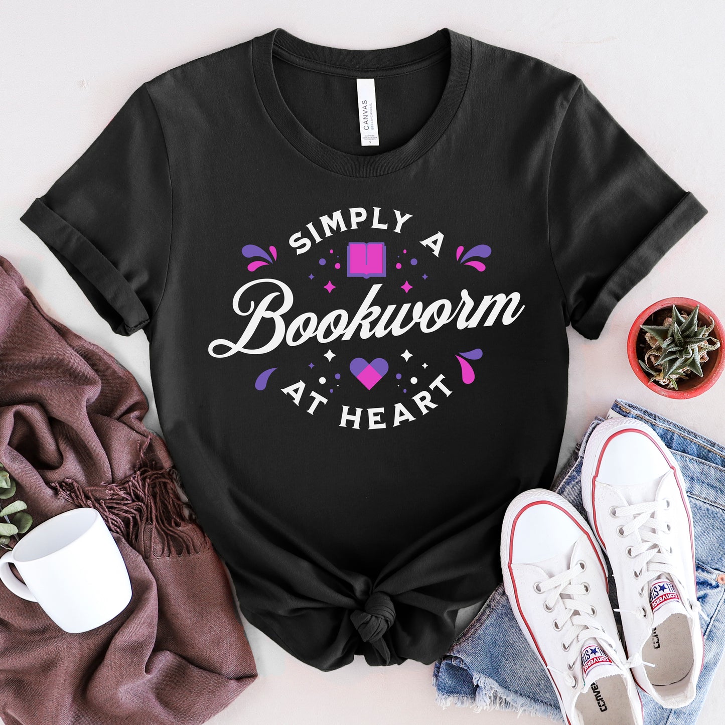 Heart of a Bookworm Tee