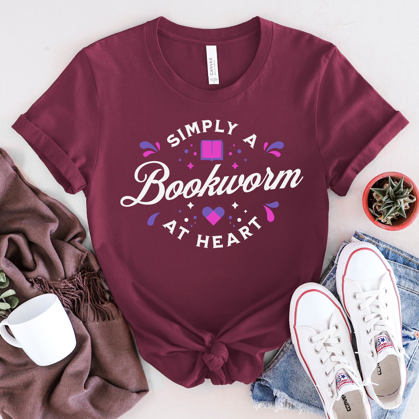 Heart of a Bookworm Tee