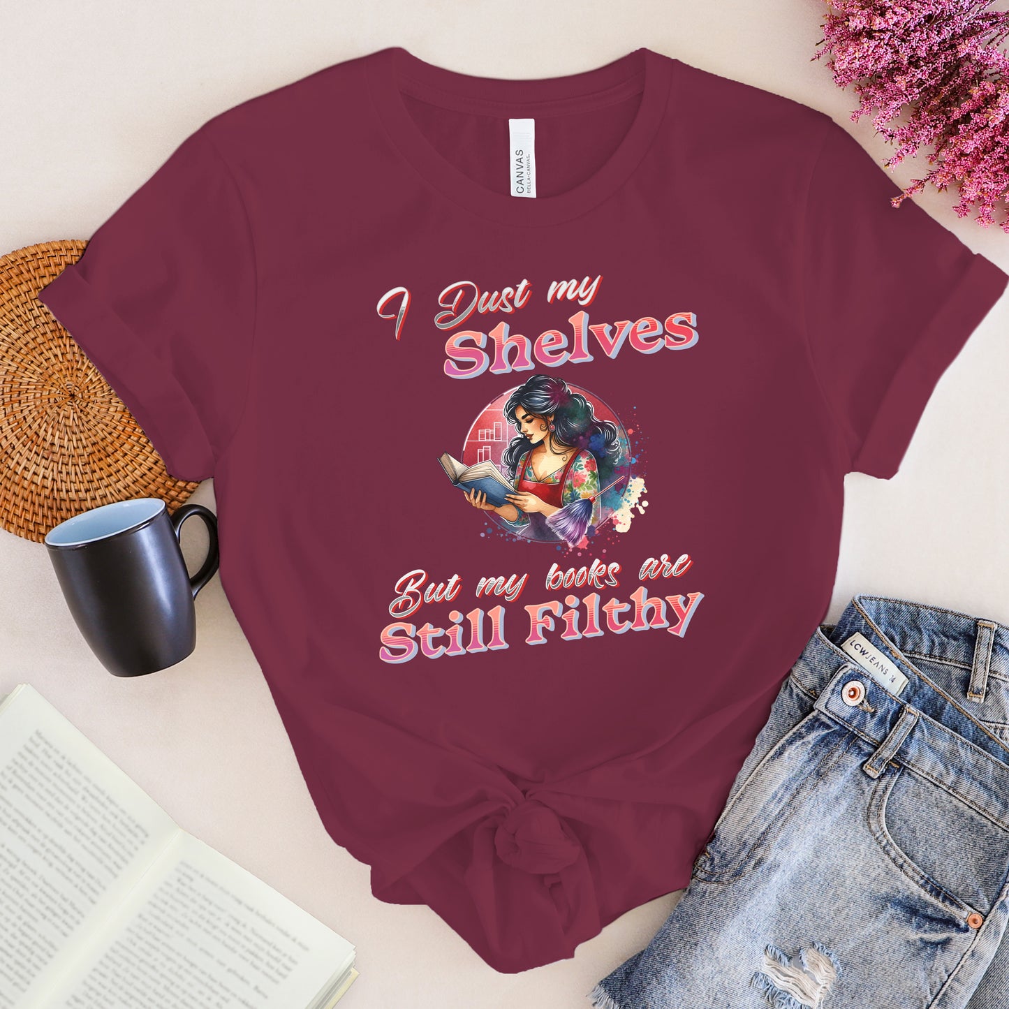 Filthy Shelves, Filthier Books Tee