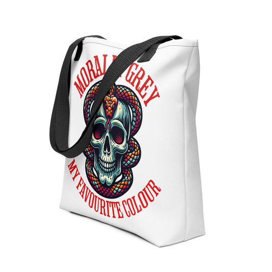 Morally Grey Tote bag - Bookslut Shirts