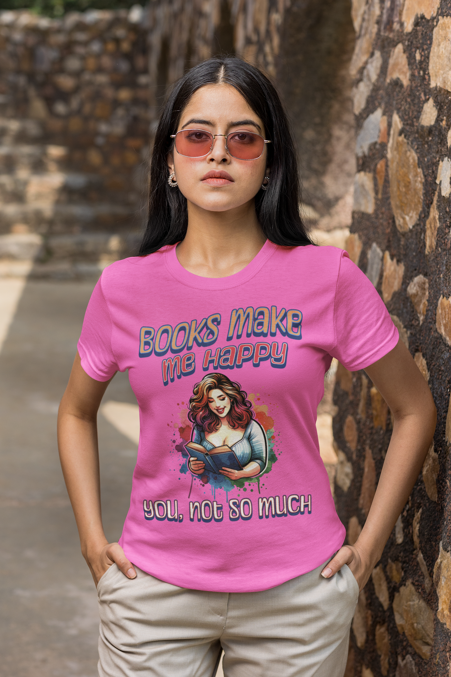 Books make me happy Unisex t-shirt