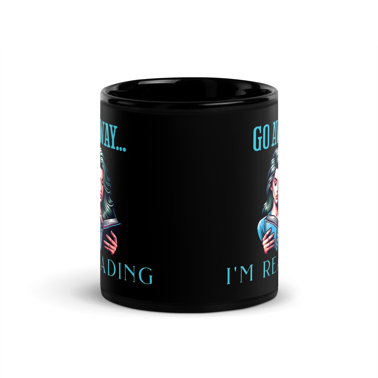 I'm  Reading Black Glossy Mug - Bookslut Shirts