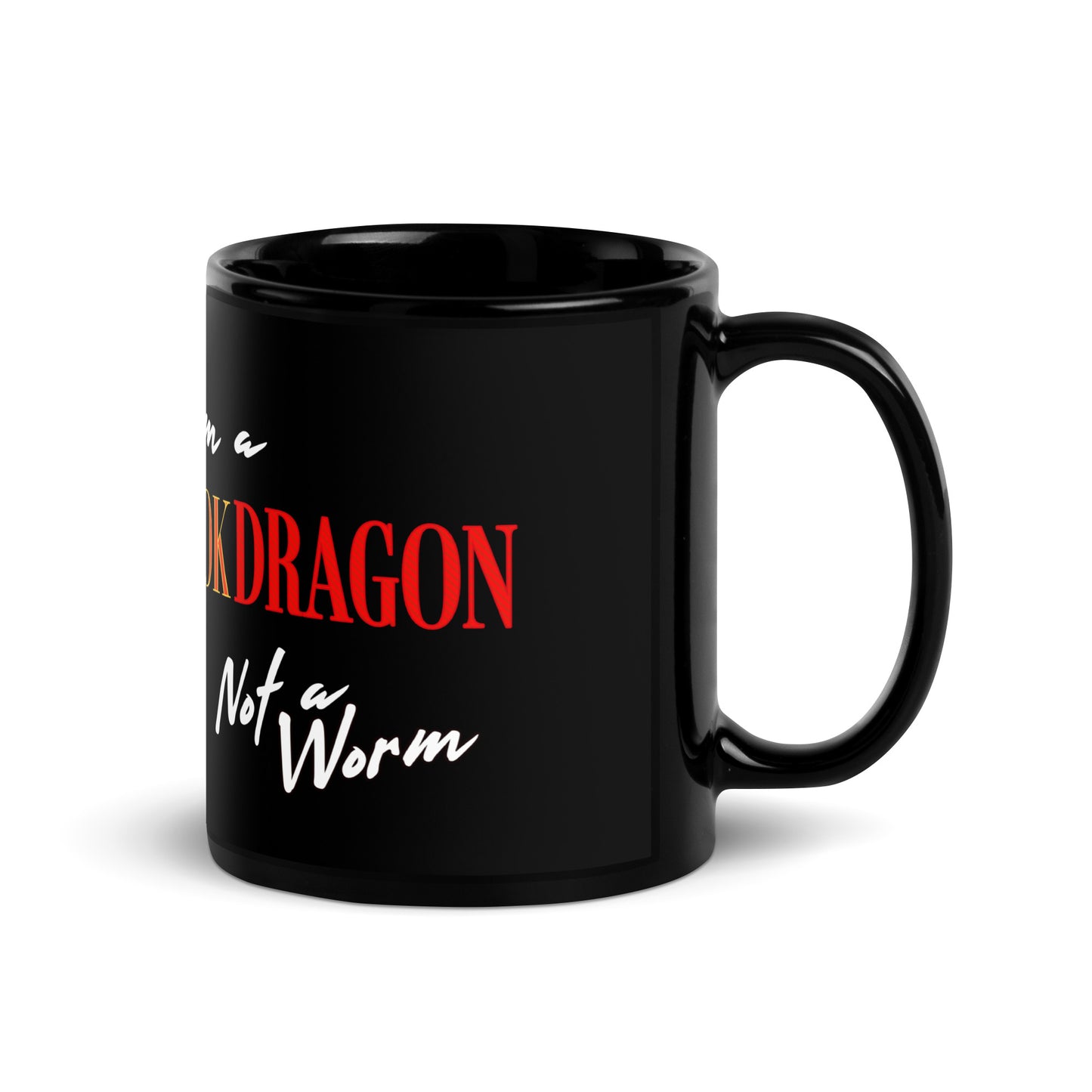 I'm a Book Dragon Black Glossy Mug