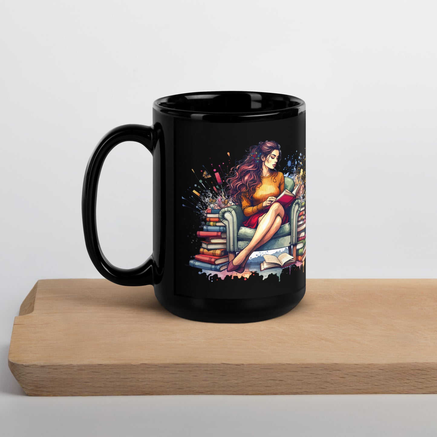 It's not Hoarding if it's Books Black Glossy Mug