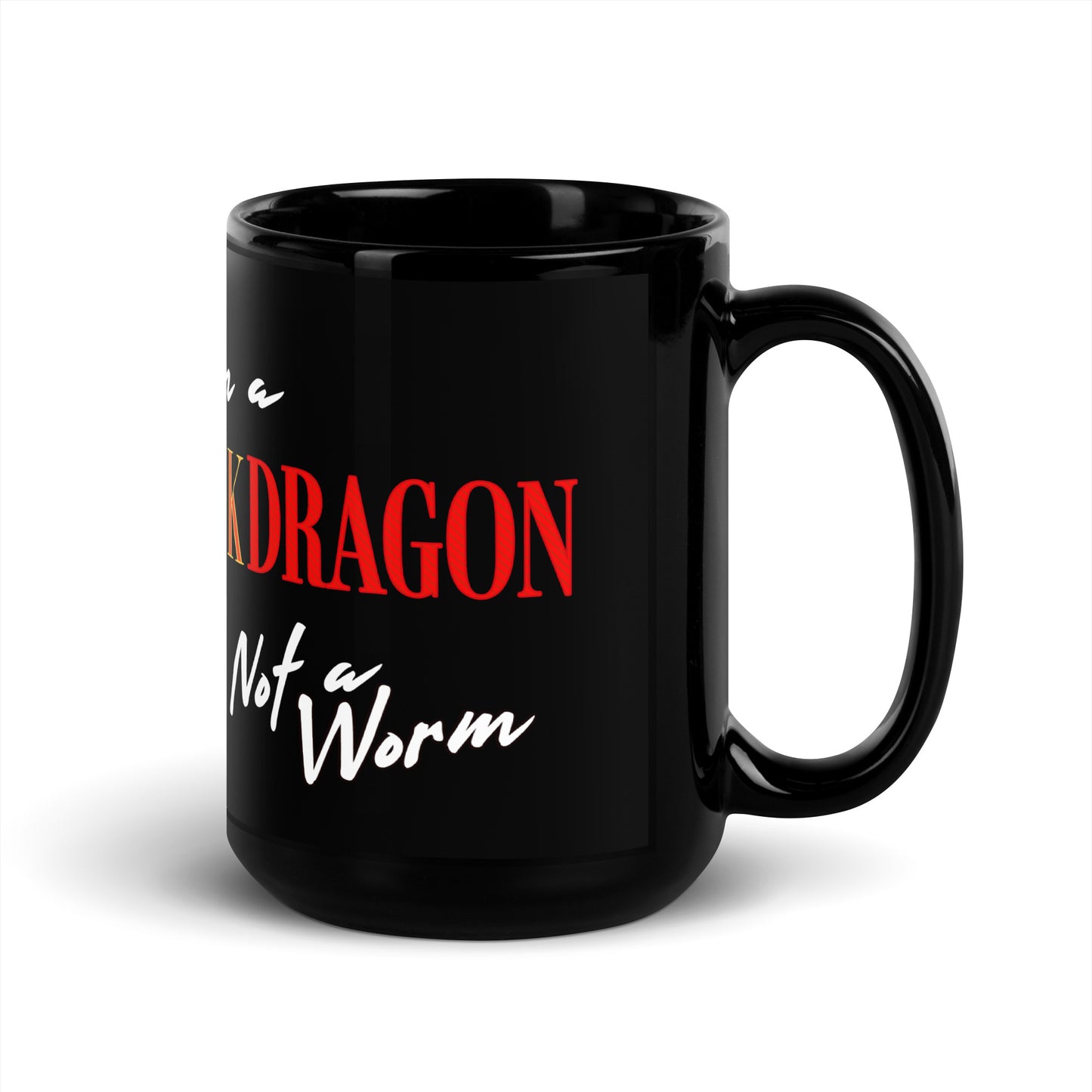 I'm a Book Dragon Black Glossy Mug