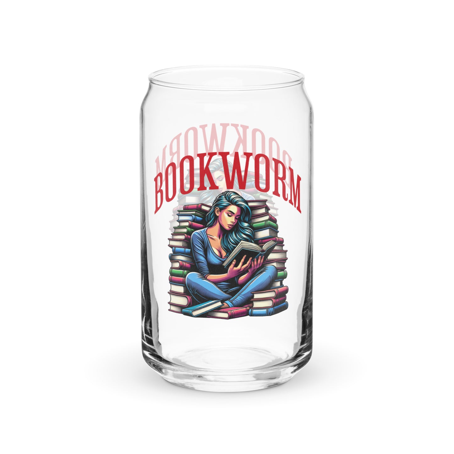 Bookworm Can-shaped glass - Bookslut Shirts