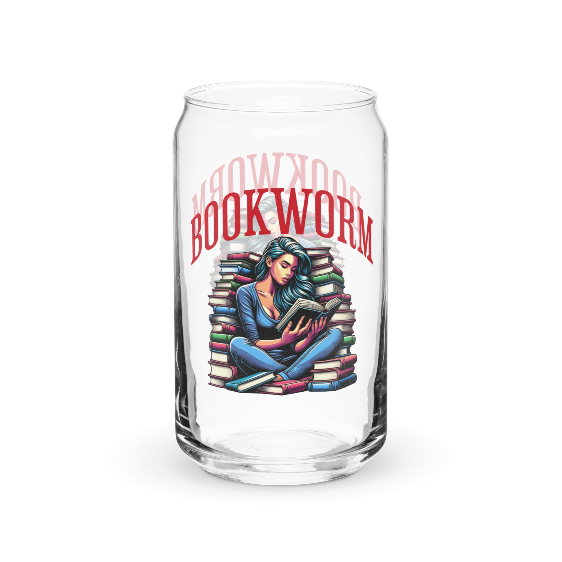 Bookworm Can-shaped glass - Bookslut Shirts