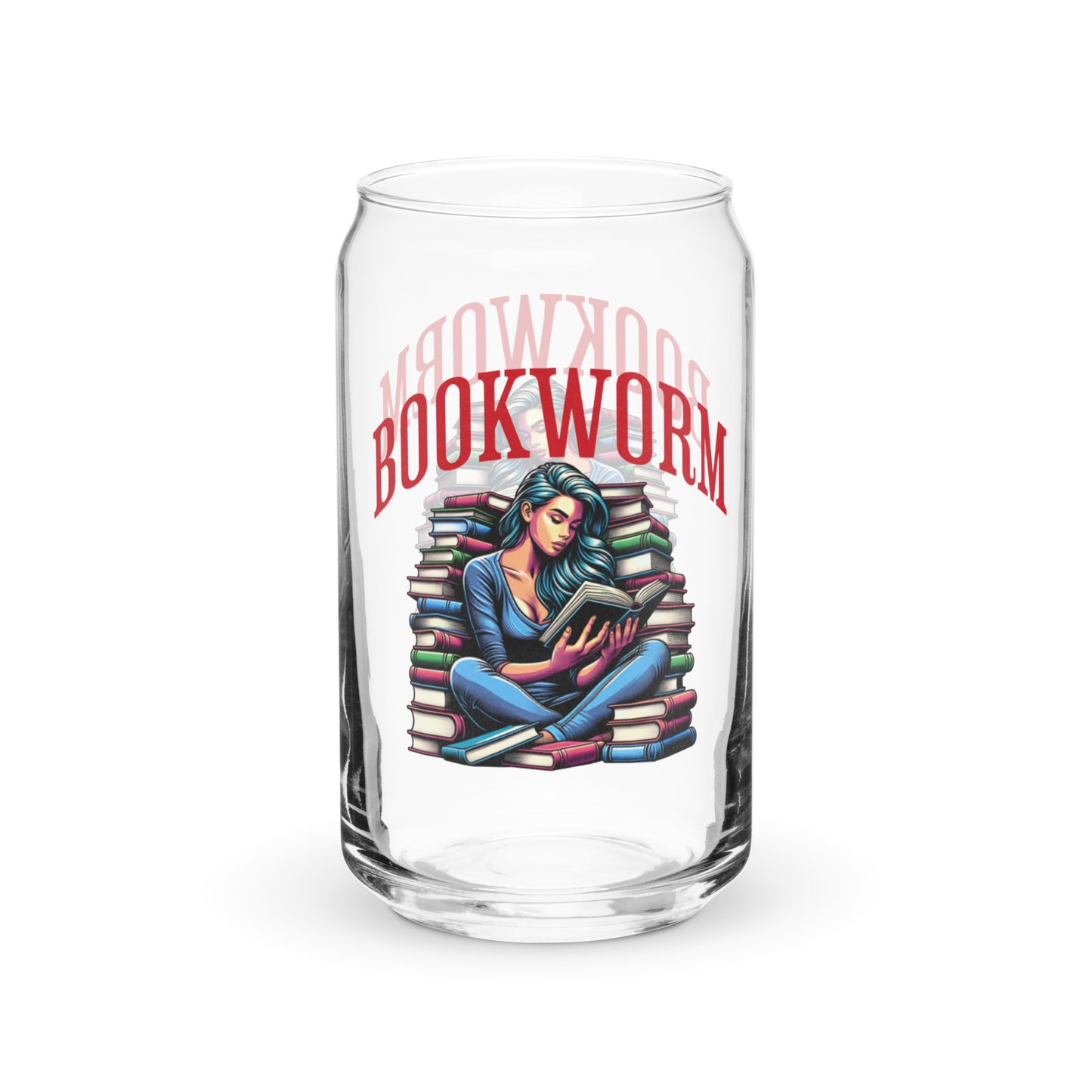 Bookworm Can-shaped glass - Bookslut Shirts