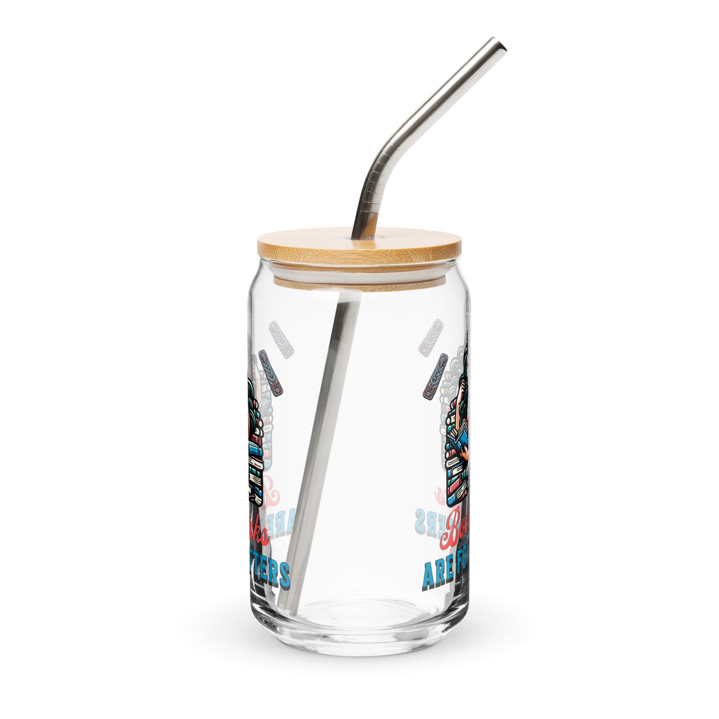 Bookmarks are for Quitters Iced Coffee Glass with Straw