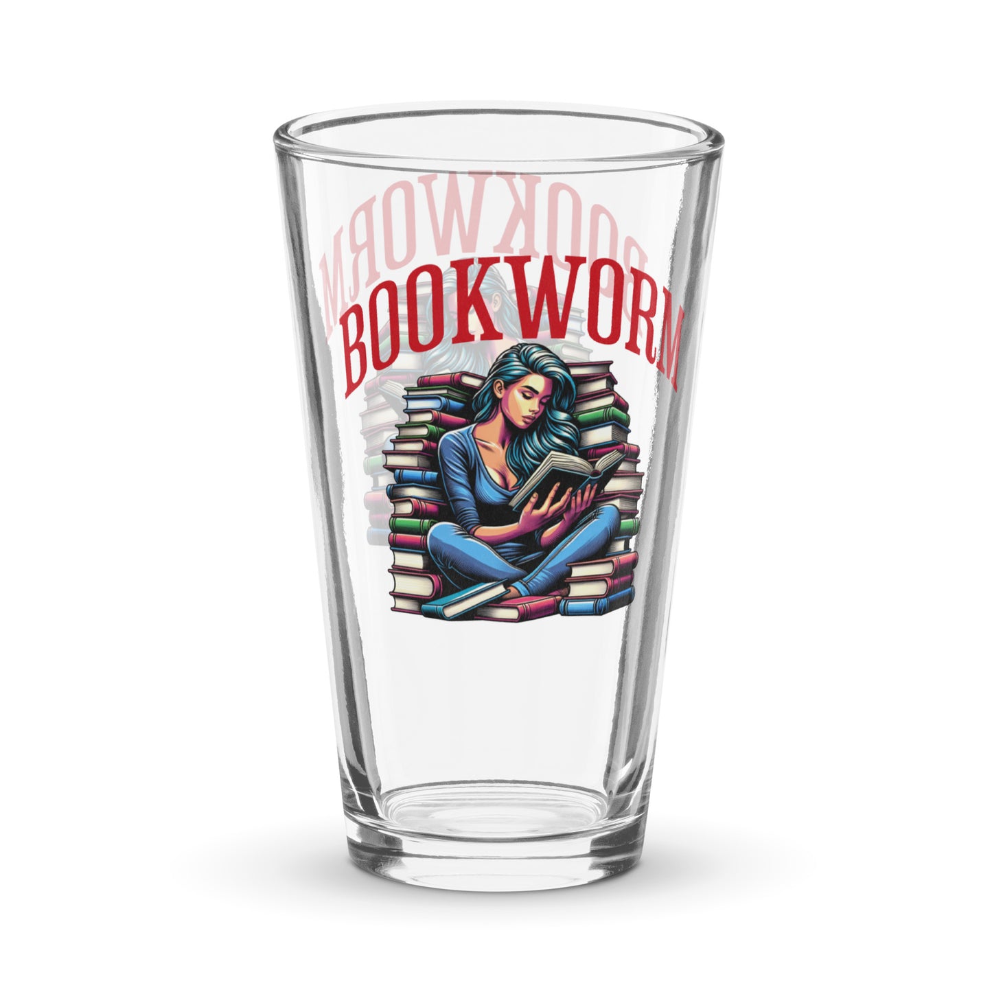 Bookworm pint glass - Bookslut Shirts