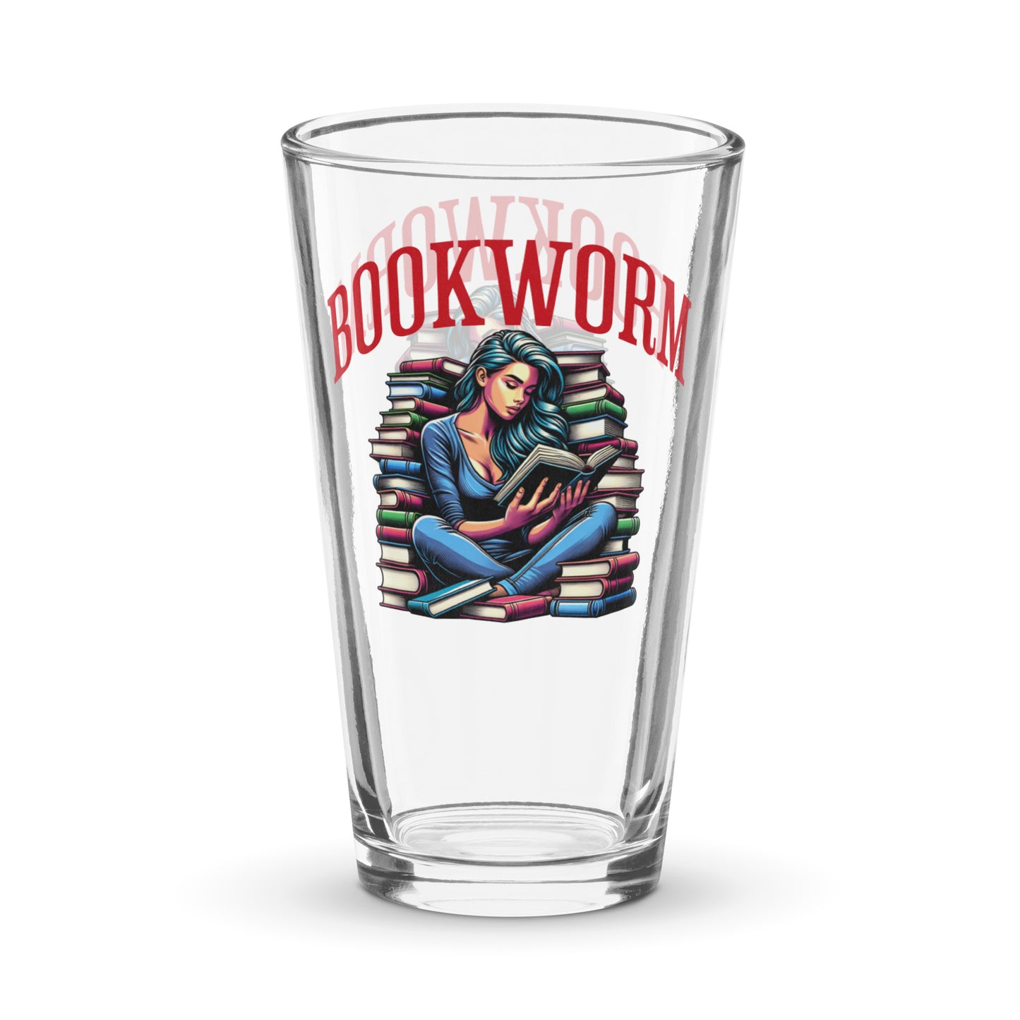 Bookworm pint glass - Bookslut Shirts