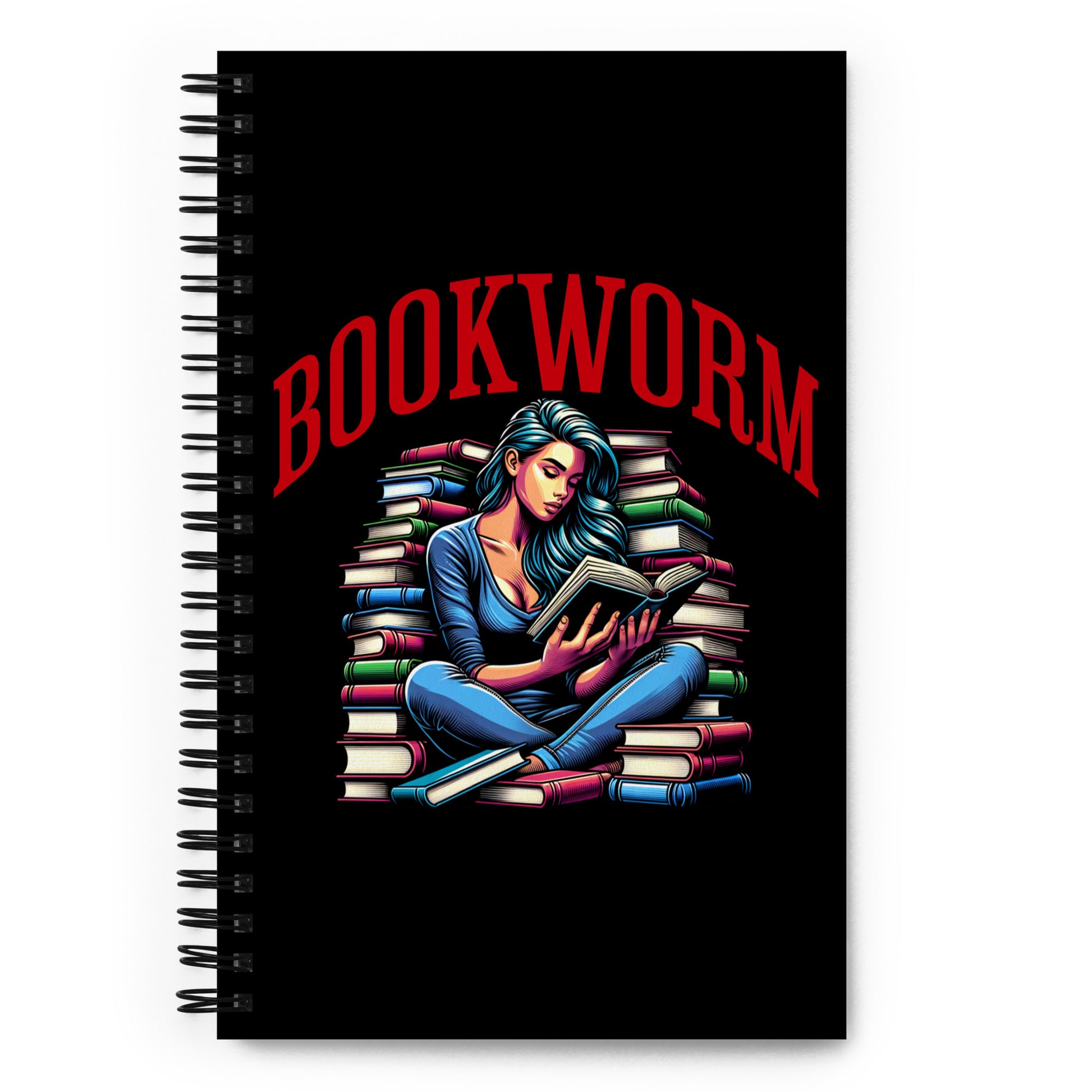 Bookworm Spiral notebook - Bookslut Shirts