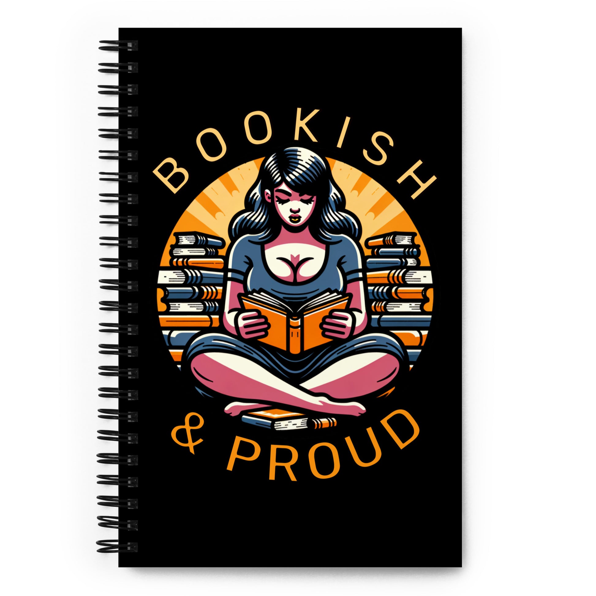 Bookish & Proud Spiral notebook - Bookslut Shirts