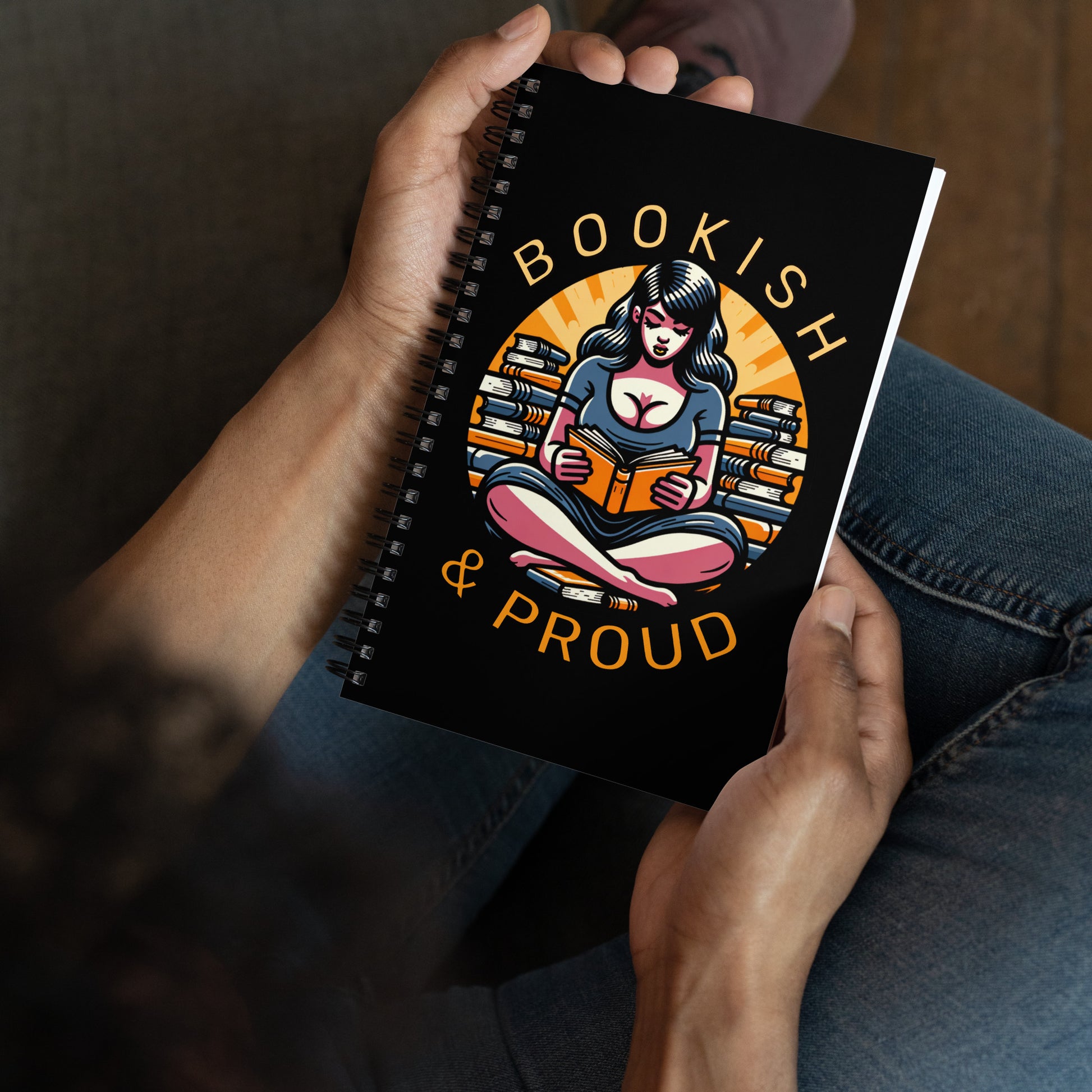 Bookish & Proud Spiral notebook - Bookslut Shirts