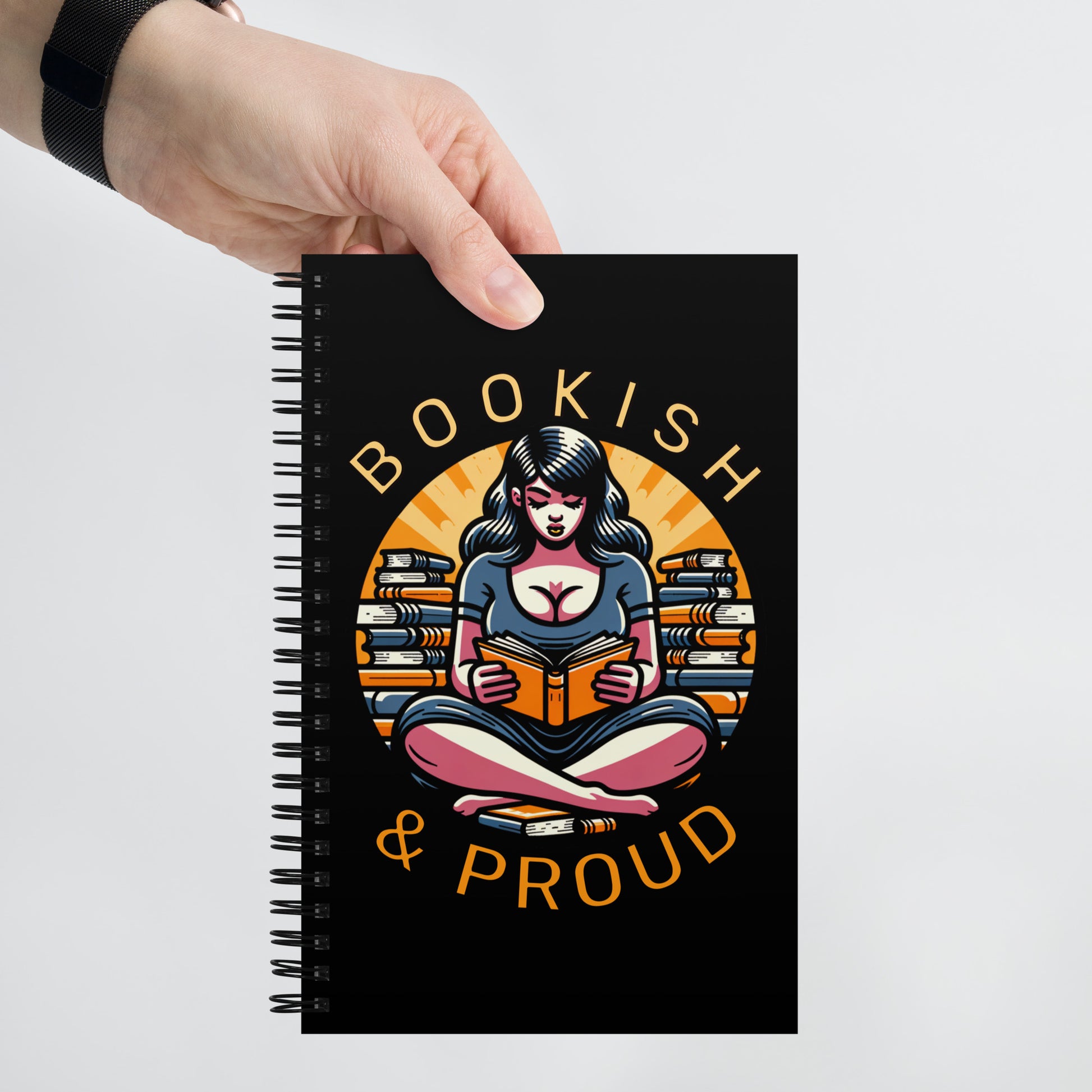 Bookish & Proud Spiral notebook - Bookslut Shirts