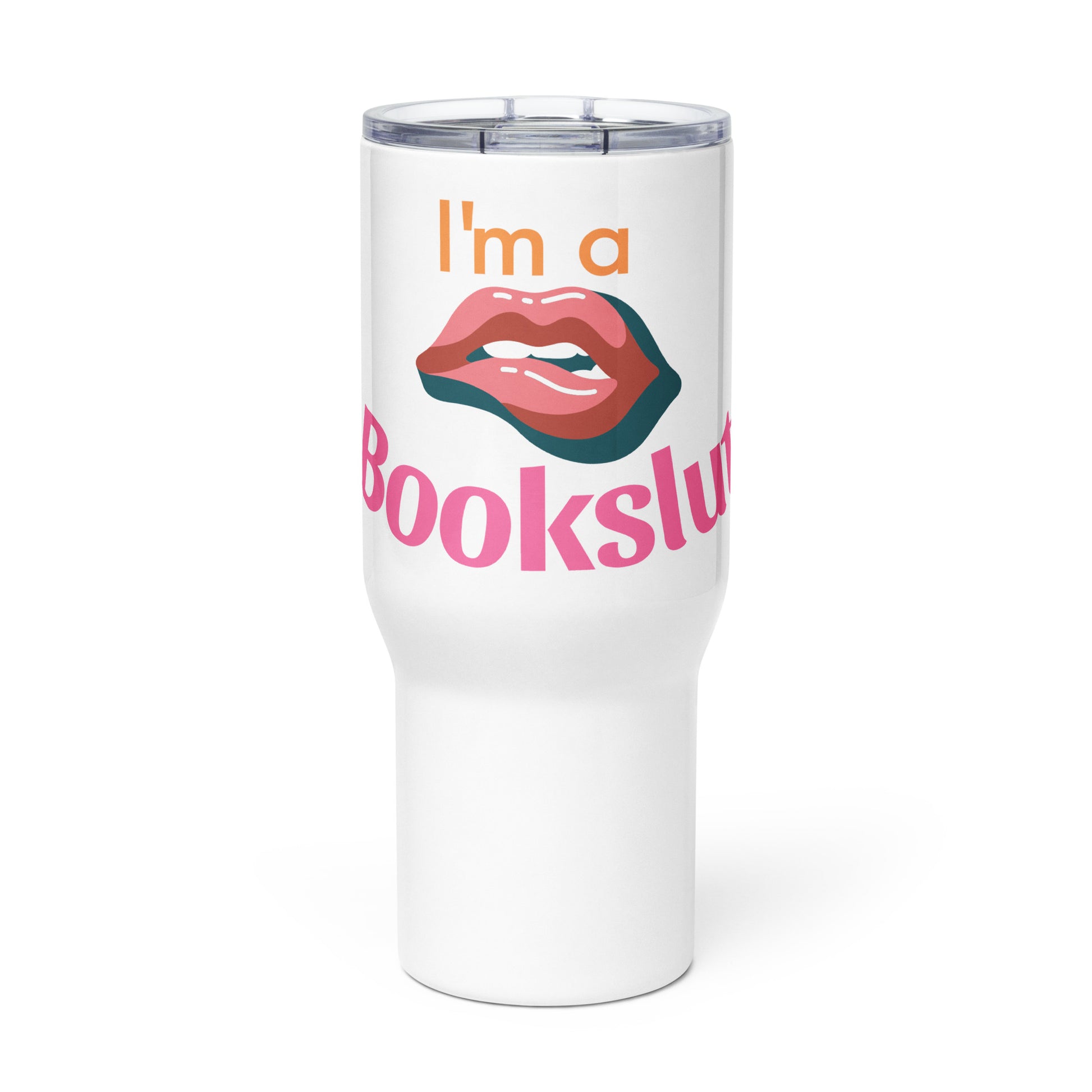 I'm a Bookslut Travel mug with handle - Bookslut Shirts