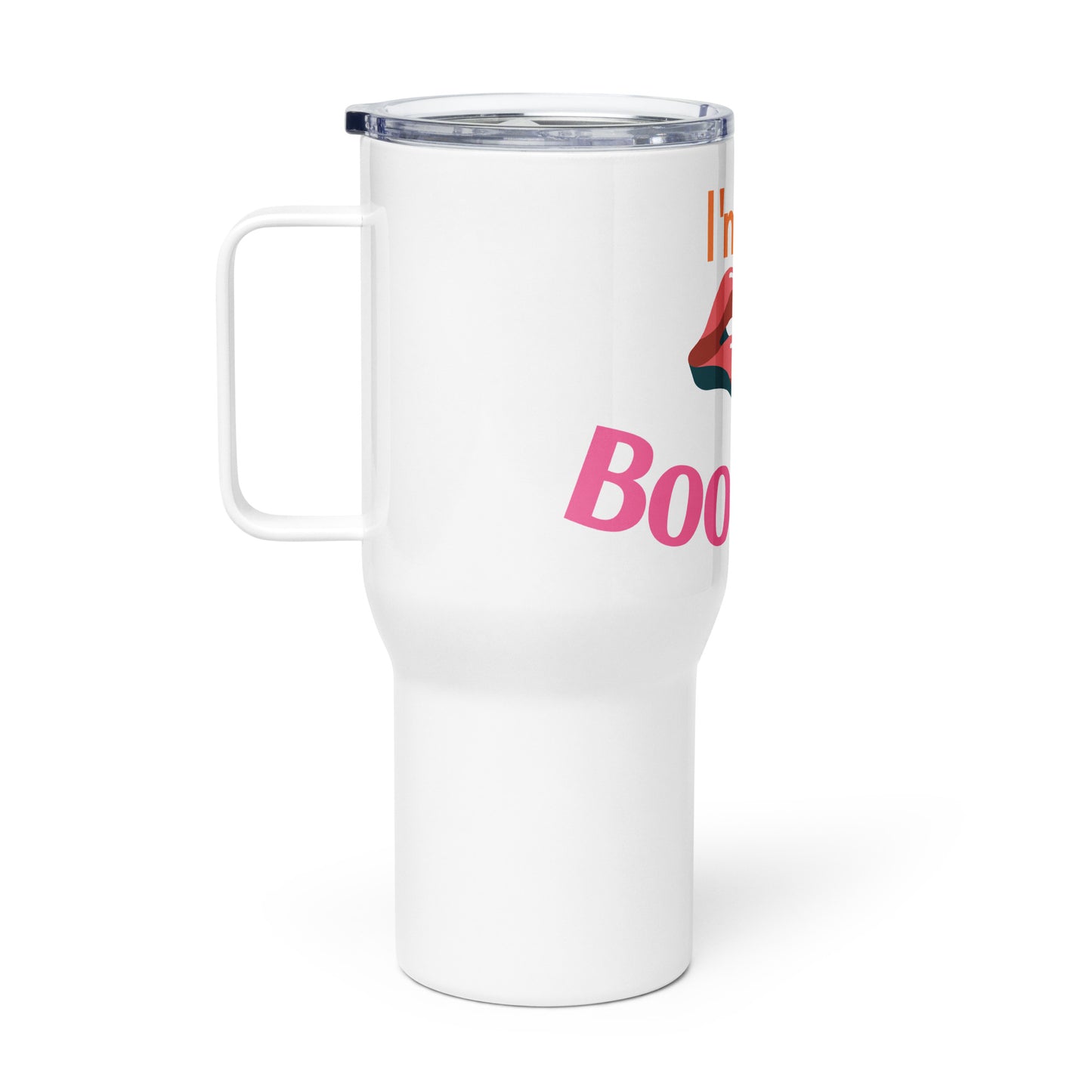 I'm a Bookslut Travel mug with handle - Bookslut Shirts