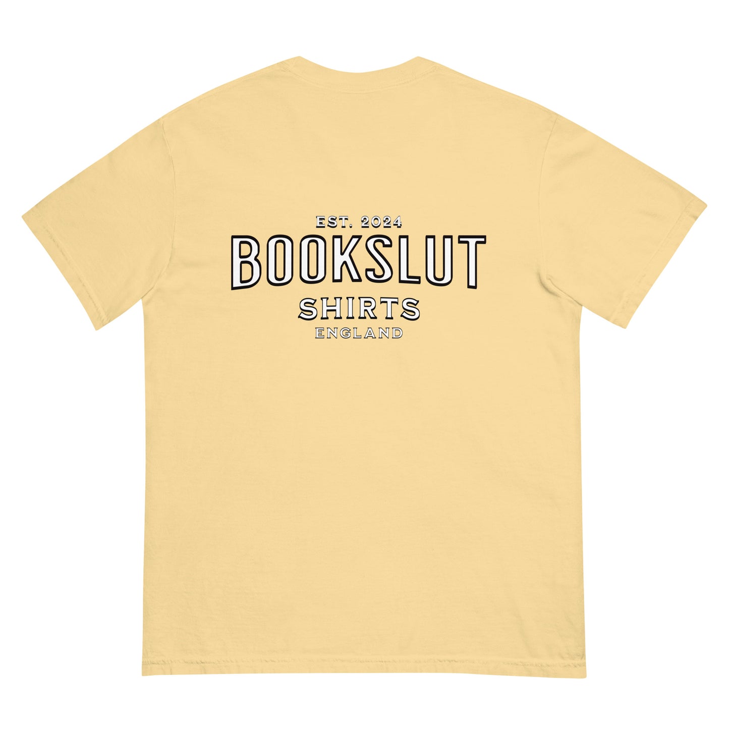 Bookish & Proud Unisex dyed heavyweight t-shirt - Bookslut Shirts