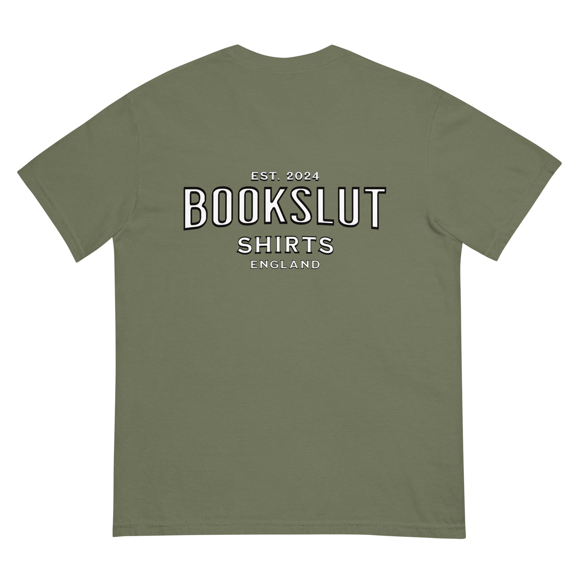 Bookish & Proud Unisex dyed heavyweight t-shirt - Bookslut Shirts