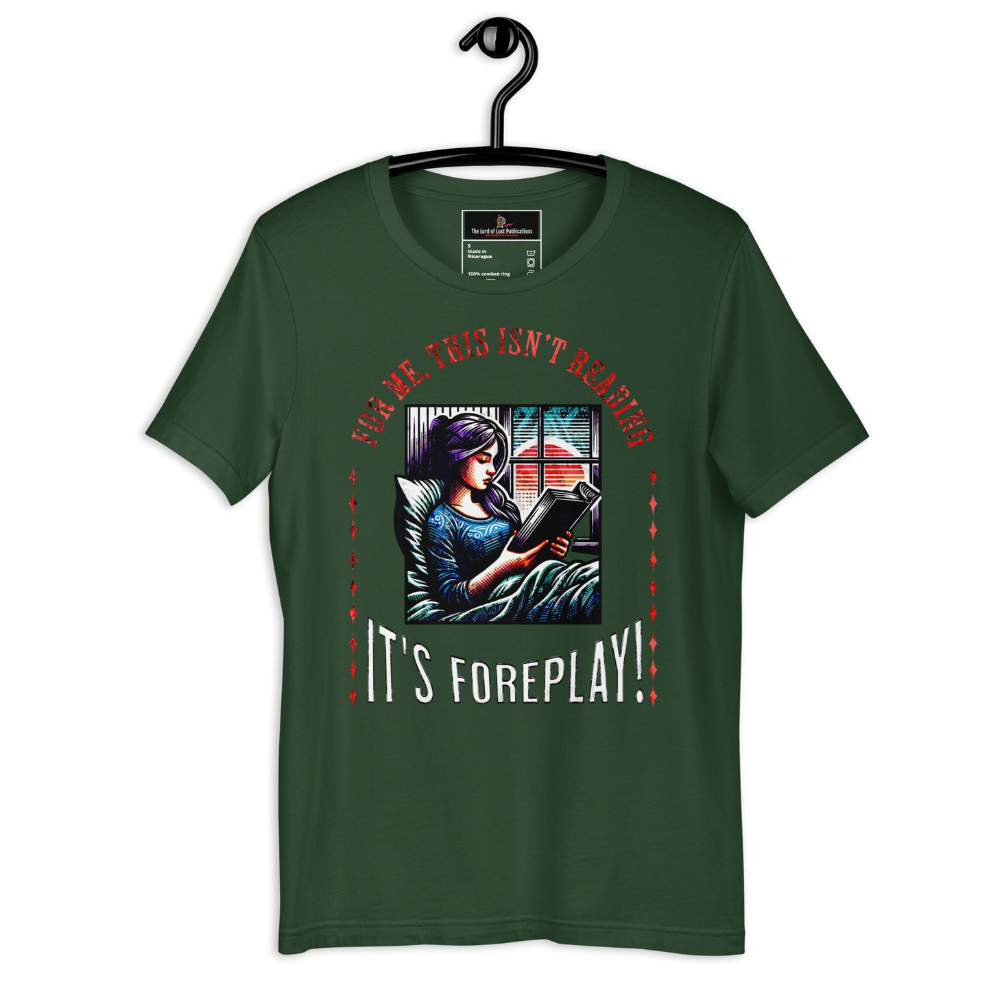 This isn't reading, it's foreplay Unisex t-shirt - Bookslut Shirts