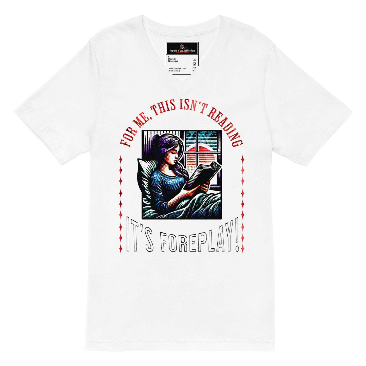 This isn't Reading, It's Foreplay Unisex V-Neck - Bookslut Shirts