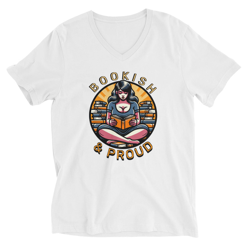 Bookish & Proud Unisex V-Neck T-Shirt