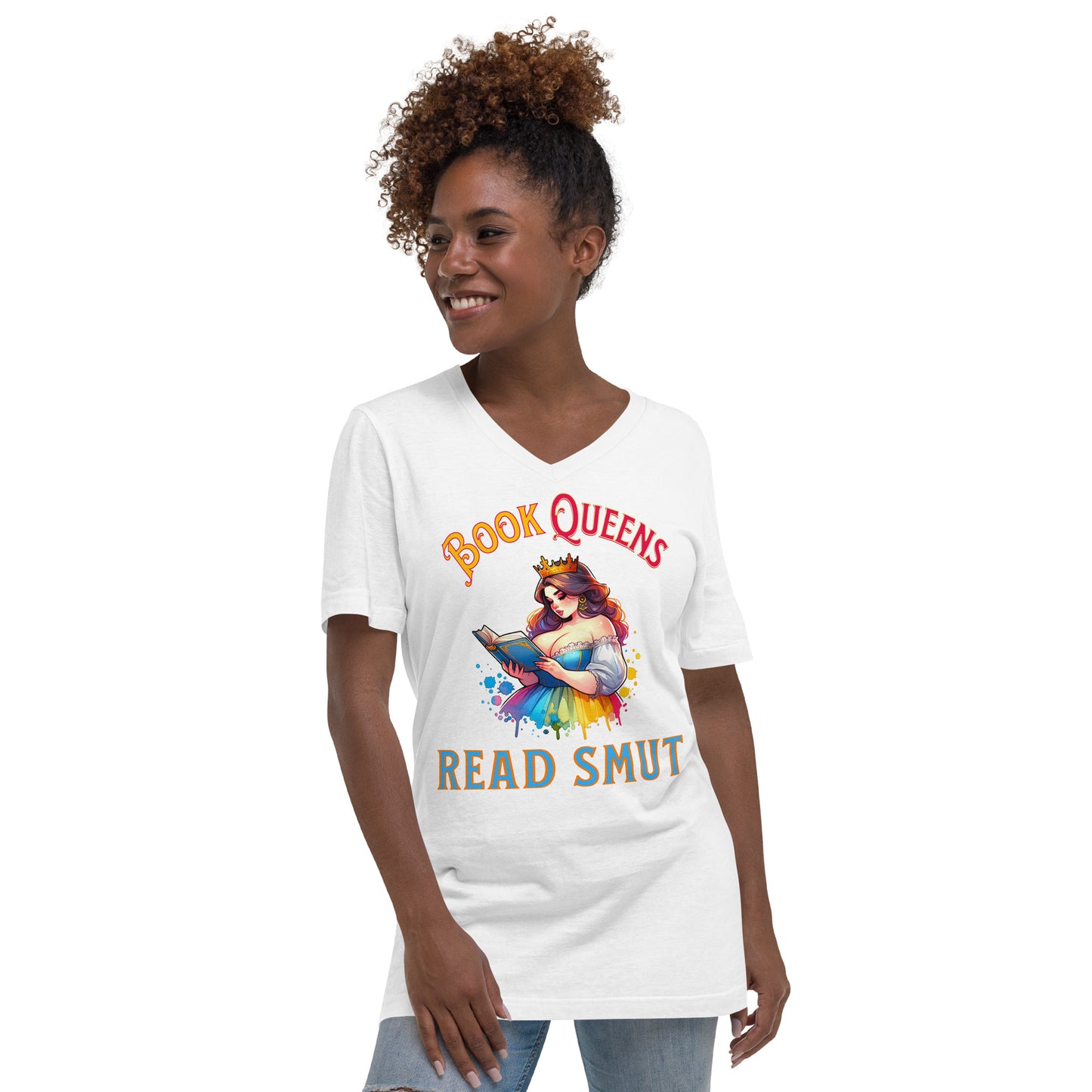 Book Queens Read Smut Unisex V-Neck T-Shirt