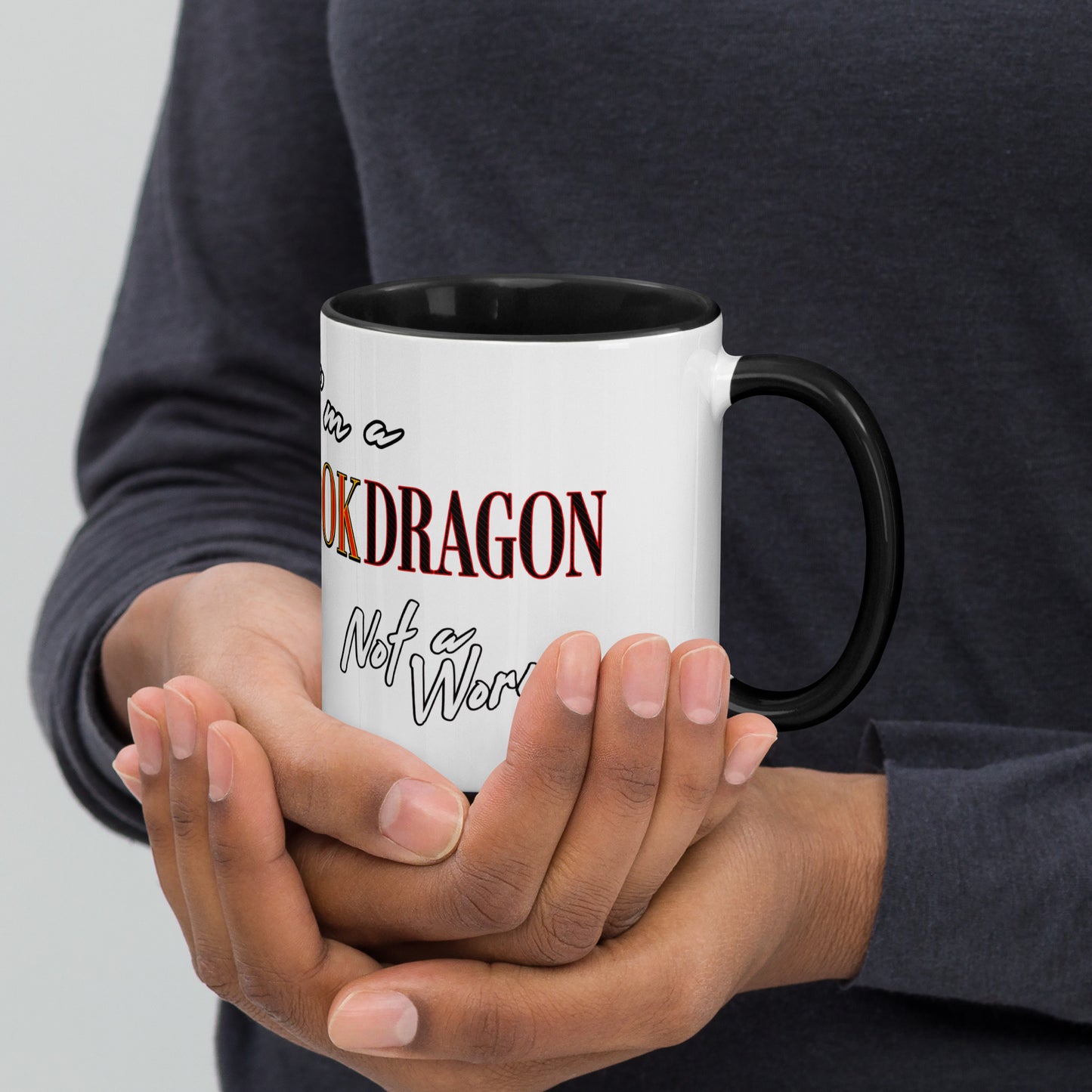 I'm a Book Dragon Mug with Color Inside