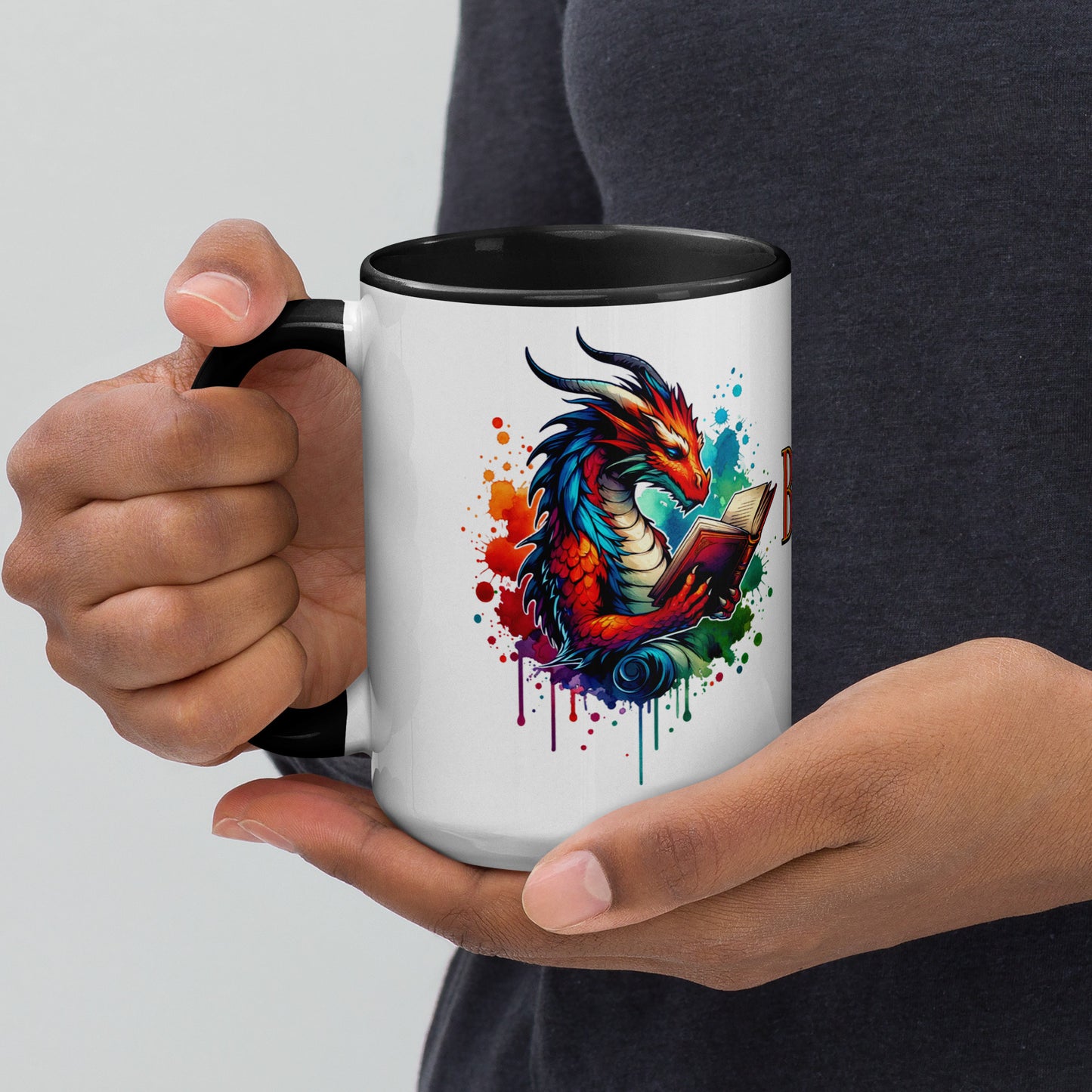 I'm a Book Dragon Mug with Color Inside