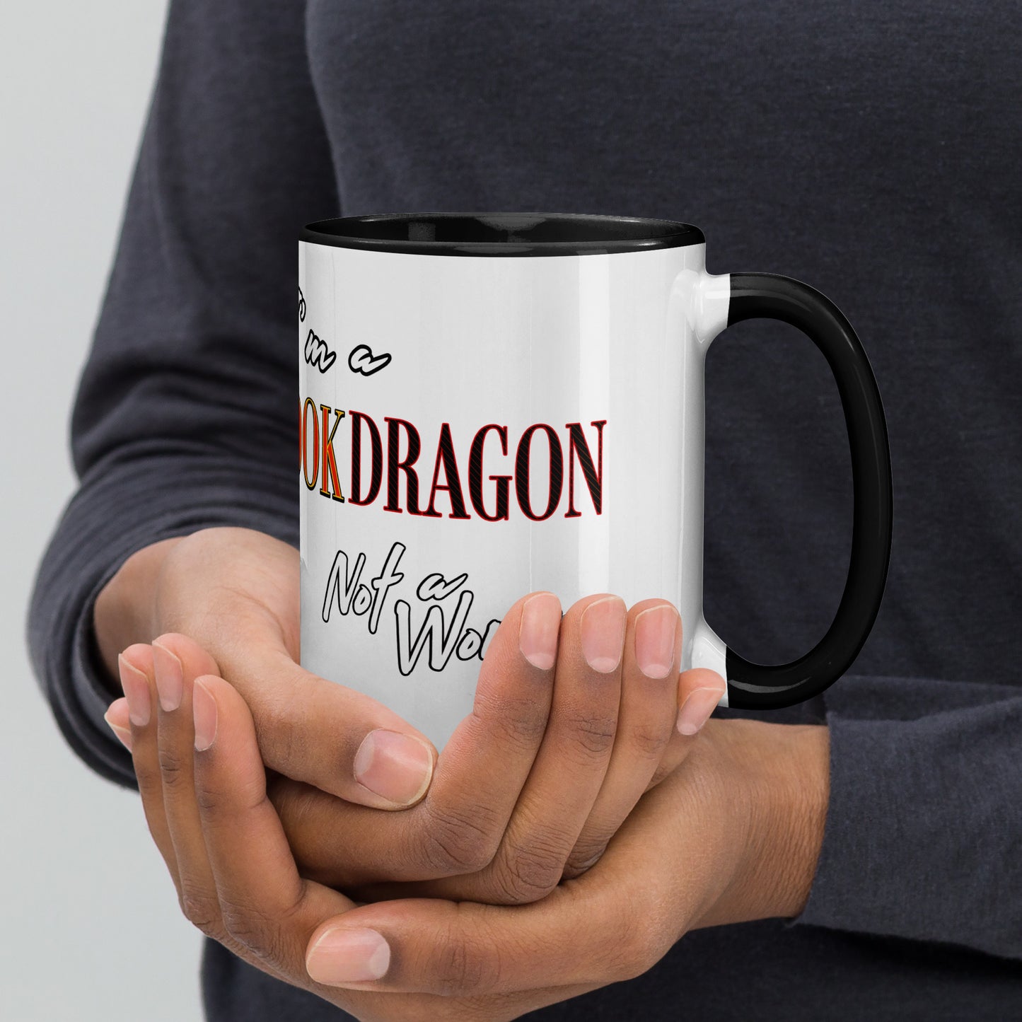 I'm a Book Dragon Mug with Color Inside