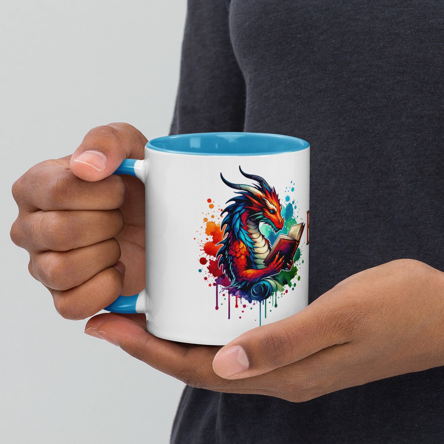 I'm a Book Dragon Mug with Color Inside