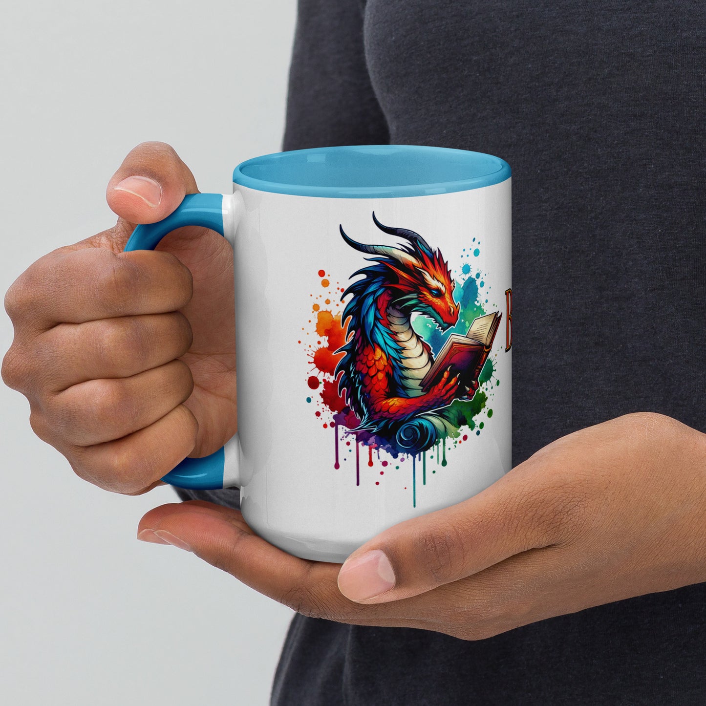 I'm a Book Dragon Mug with Color Inside