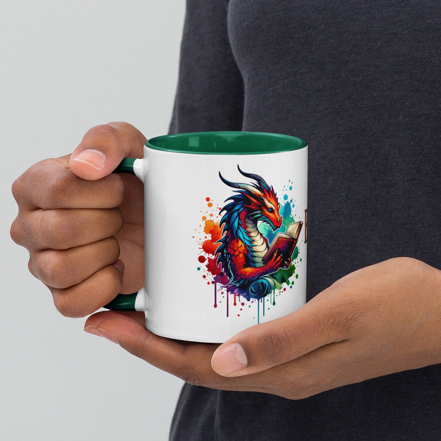 I'm a Book Dragon Mug with Color Inside