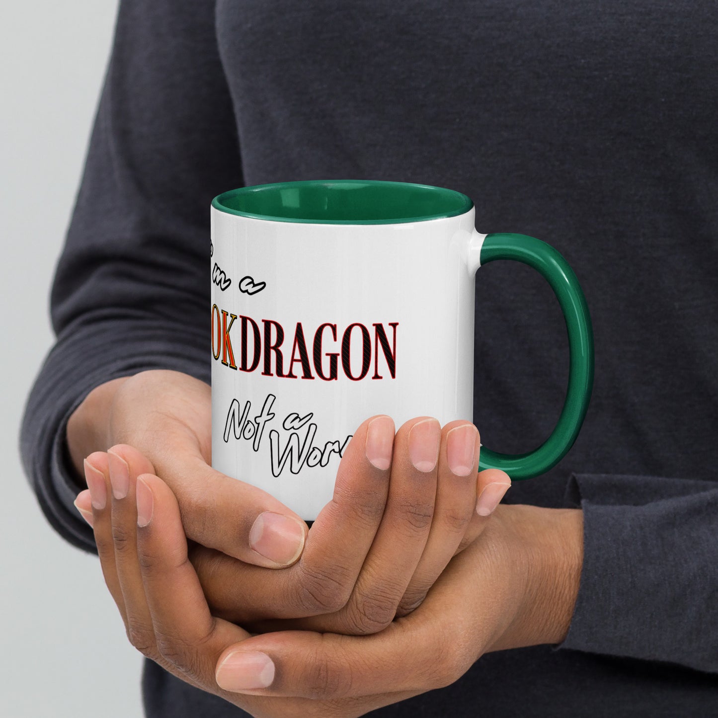 I'm a Book Dragon Mug with Color Inside