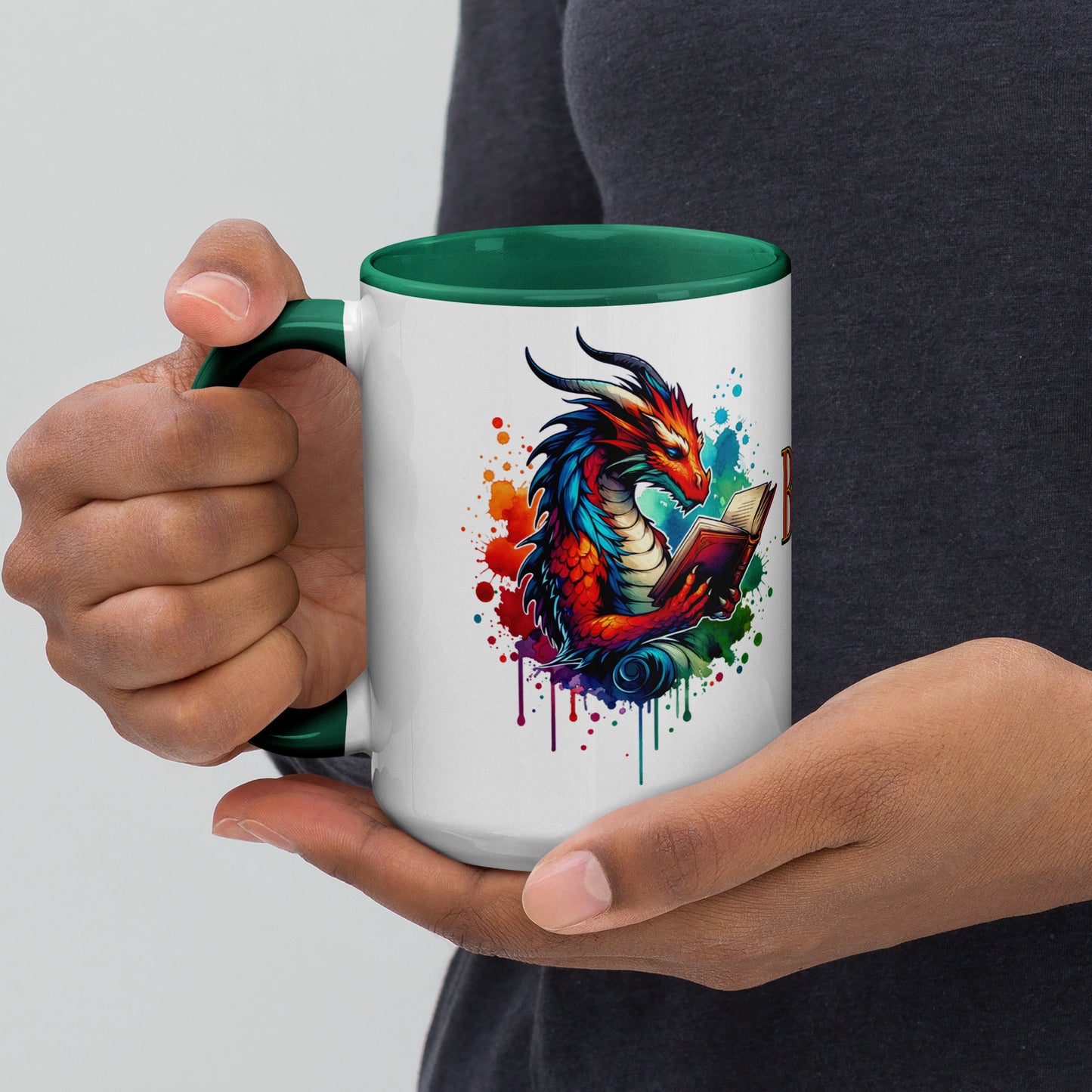 I'm a Book Dragon Mug with Color Inside