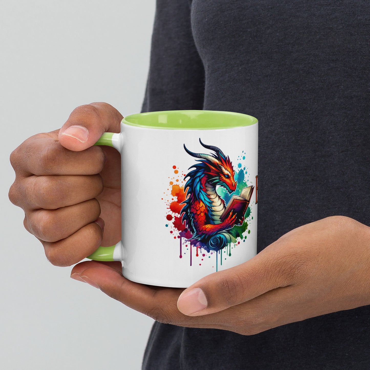 I'm a Book Dragon Mug with Color Inside