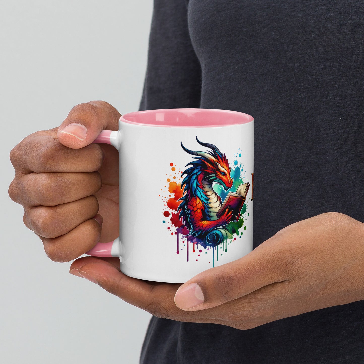 I'm a Book Dragon Mug with Color Inside