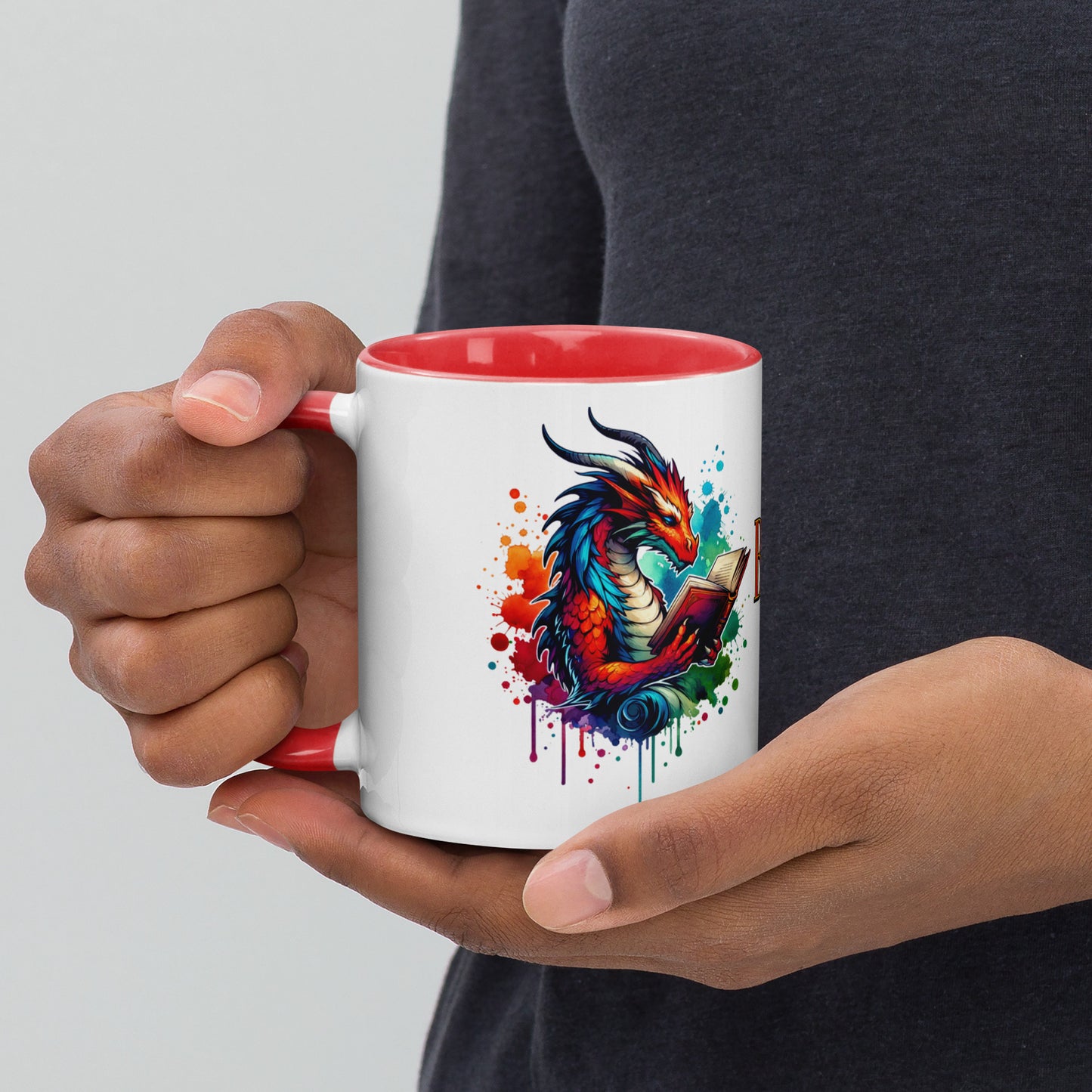 I'm a Book Dragon Mug with Color Inside