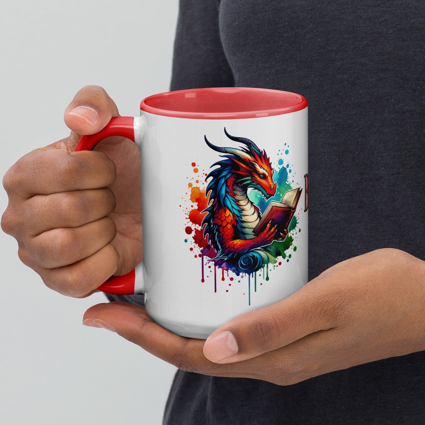 I'm a Book Dragon Mug with Color Inside