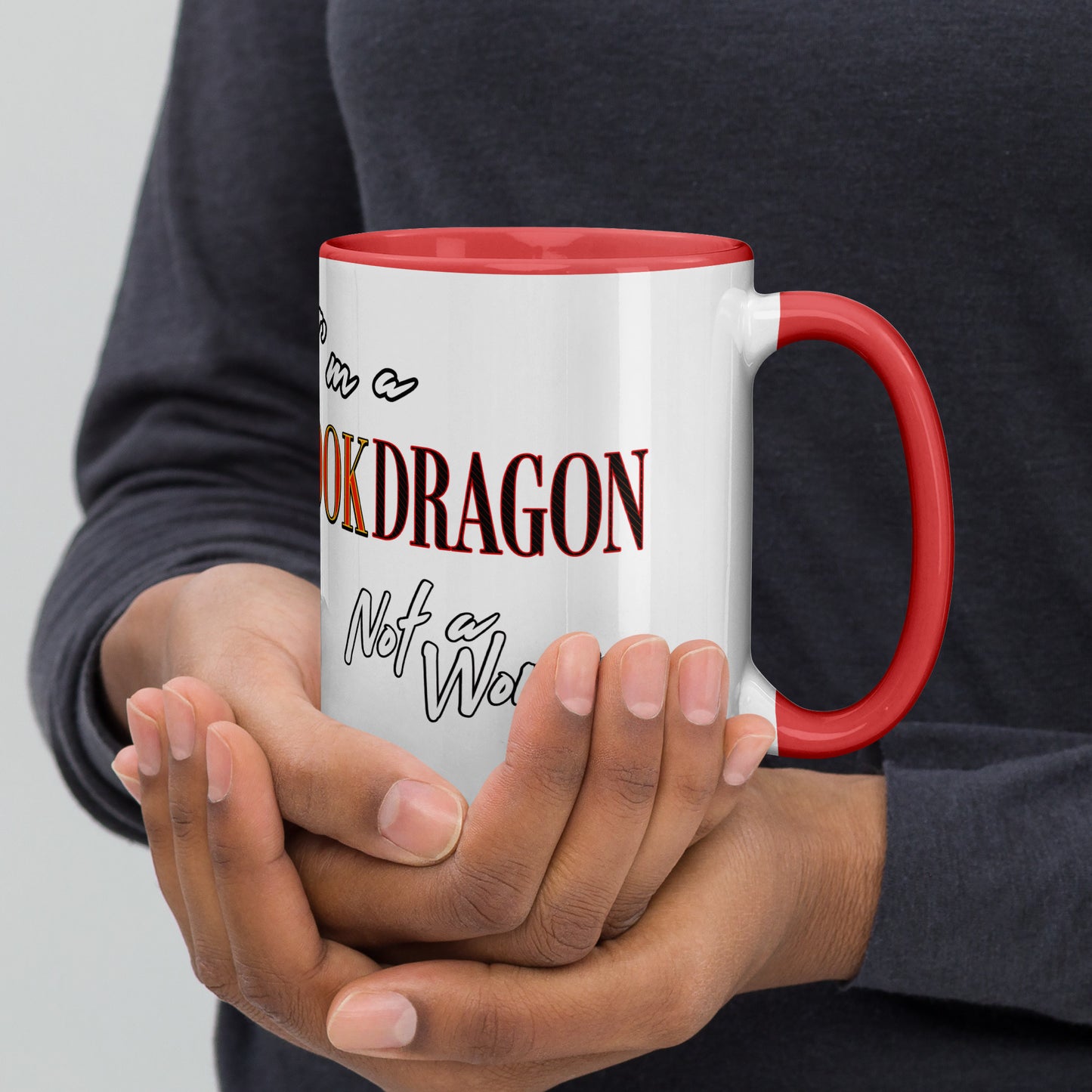 I'm a Book Dragon Mug with Color Inside