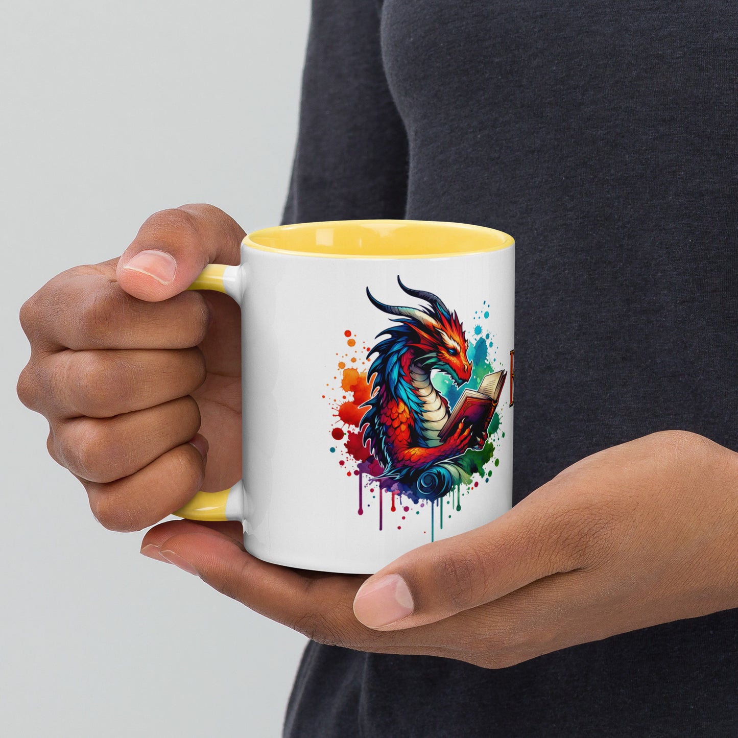 I'm a Book Dragon Mug with Color Inside