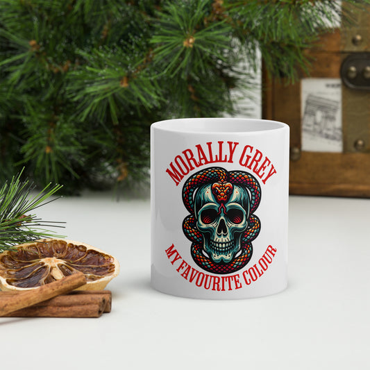 Morally Grey glossy mug - Bookslut Shirts