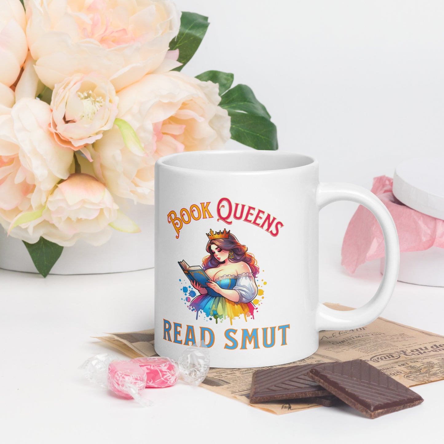 Book Queens Read Smut  glossy mug