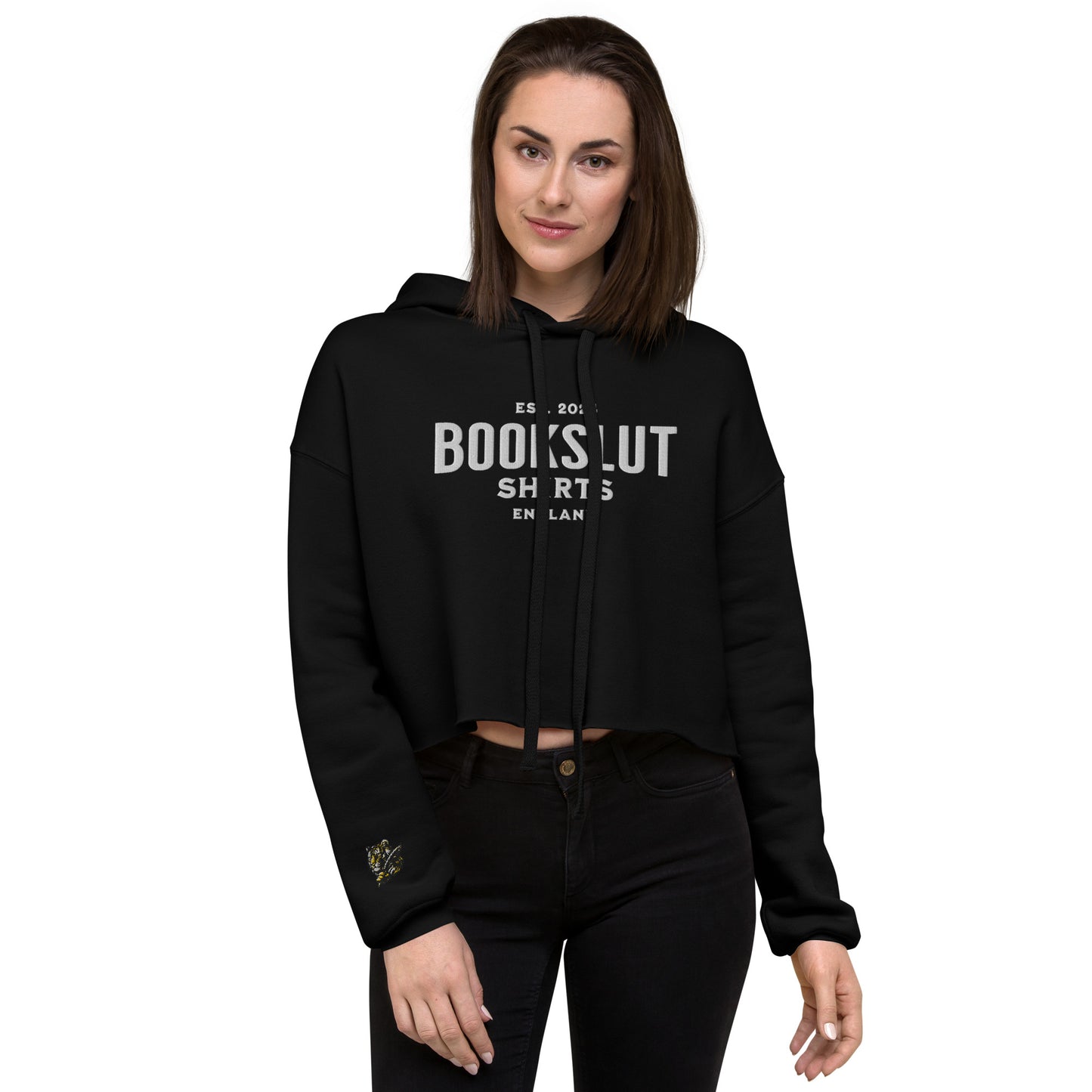 Bookslut Shirts Crop Hoodie - Bookslut Shirts