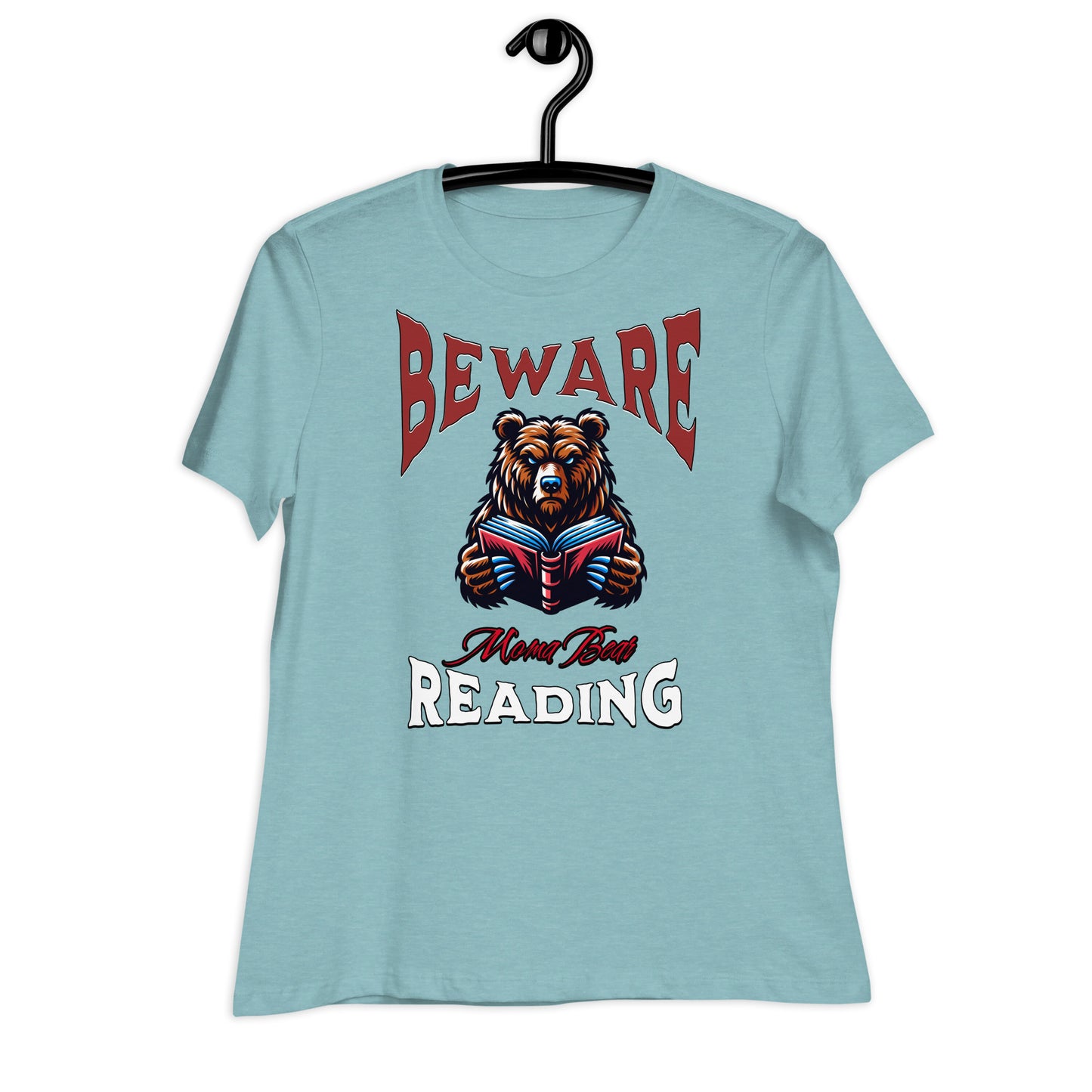 Beware Moma Bear Reading Relaxed T-Shirt