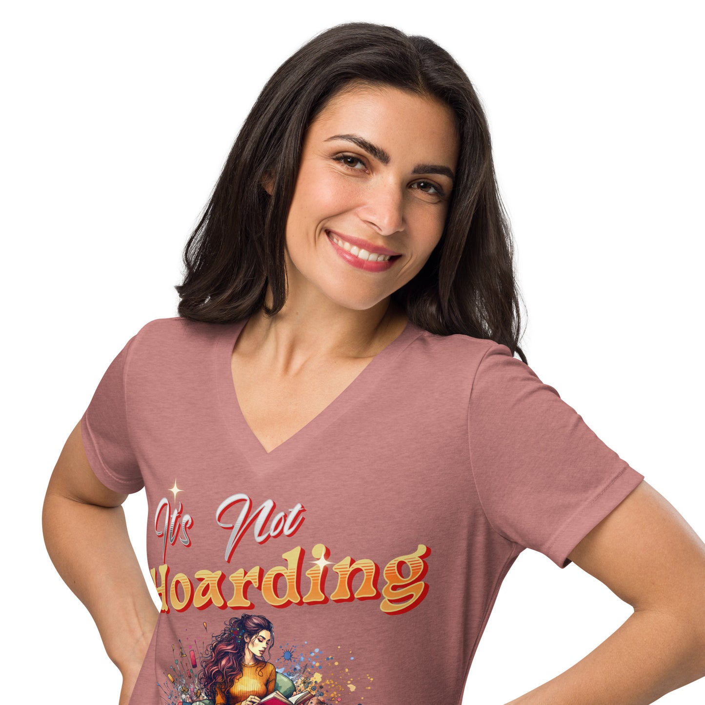 It's not Hoarding if it's Books Relaxed v-neck t-shirt