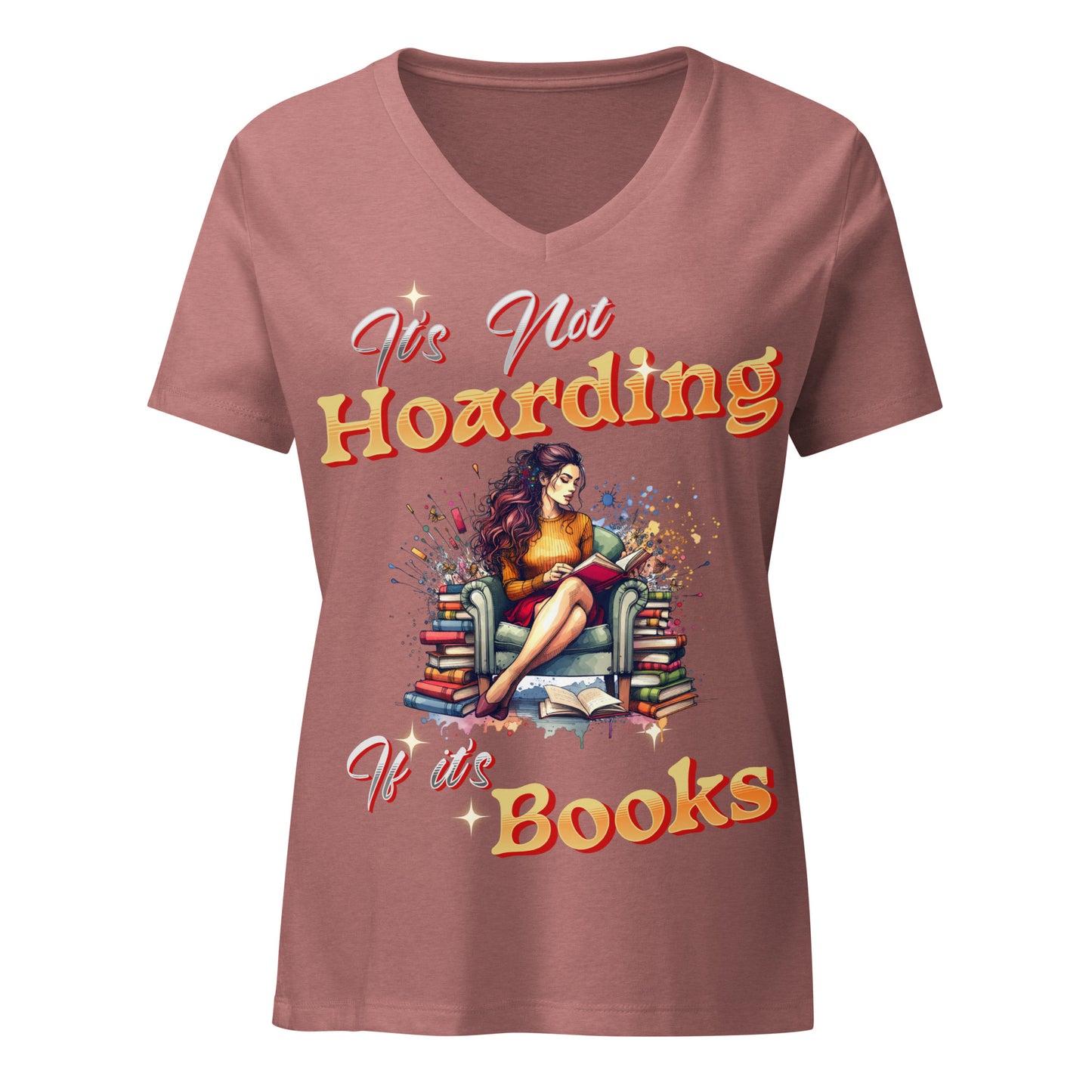 It's not Hoarding if it's Books Relaxed v-neck t-shirt