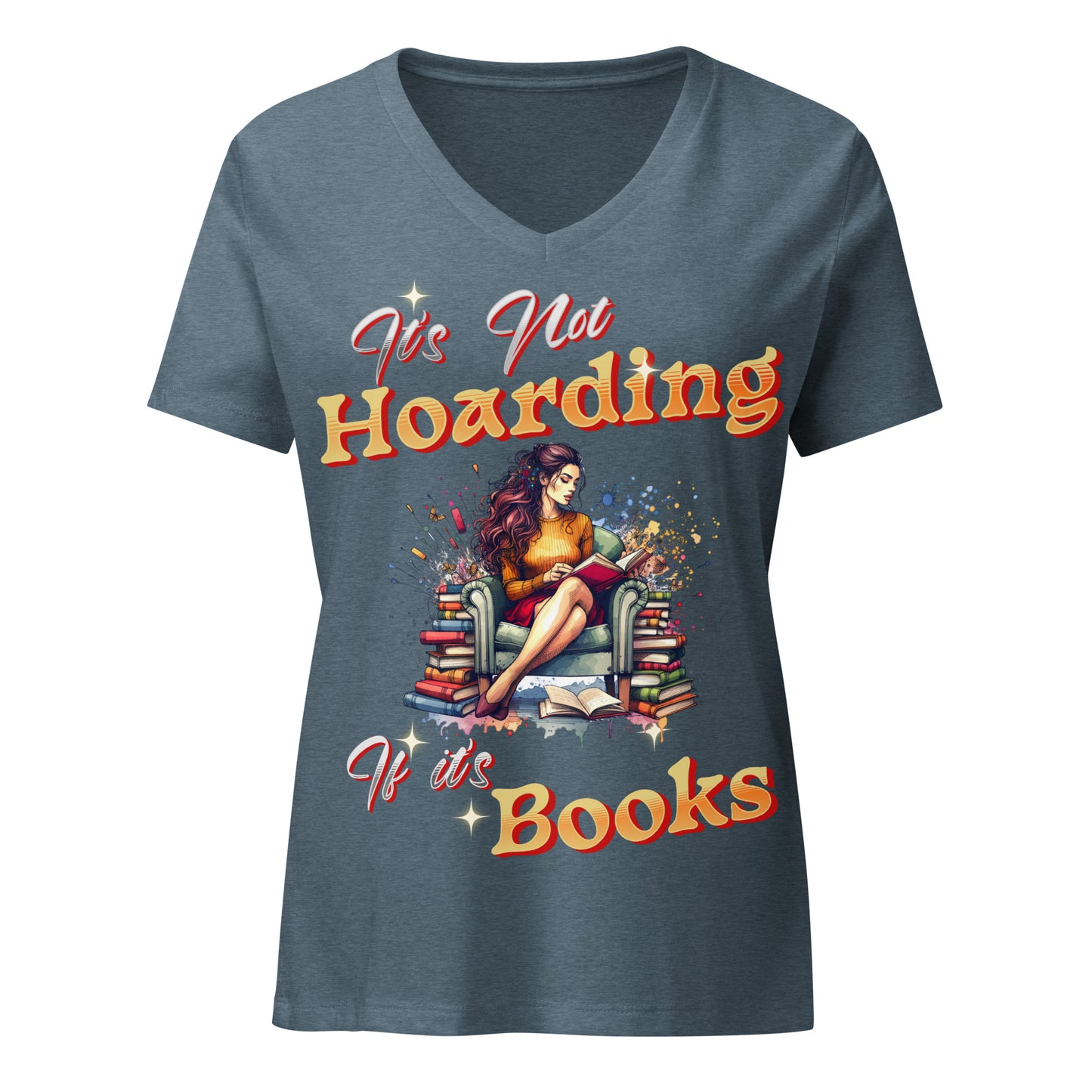 It's not Hoarding if it's Books Relaxed v-neck t-shirt