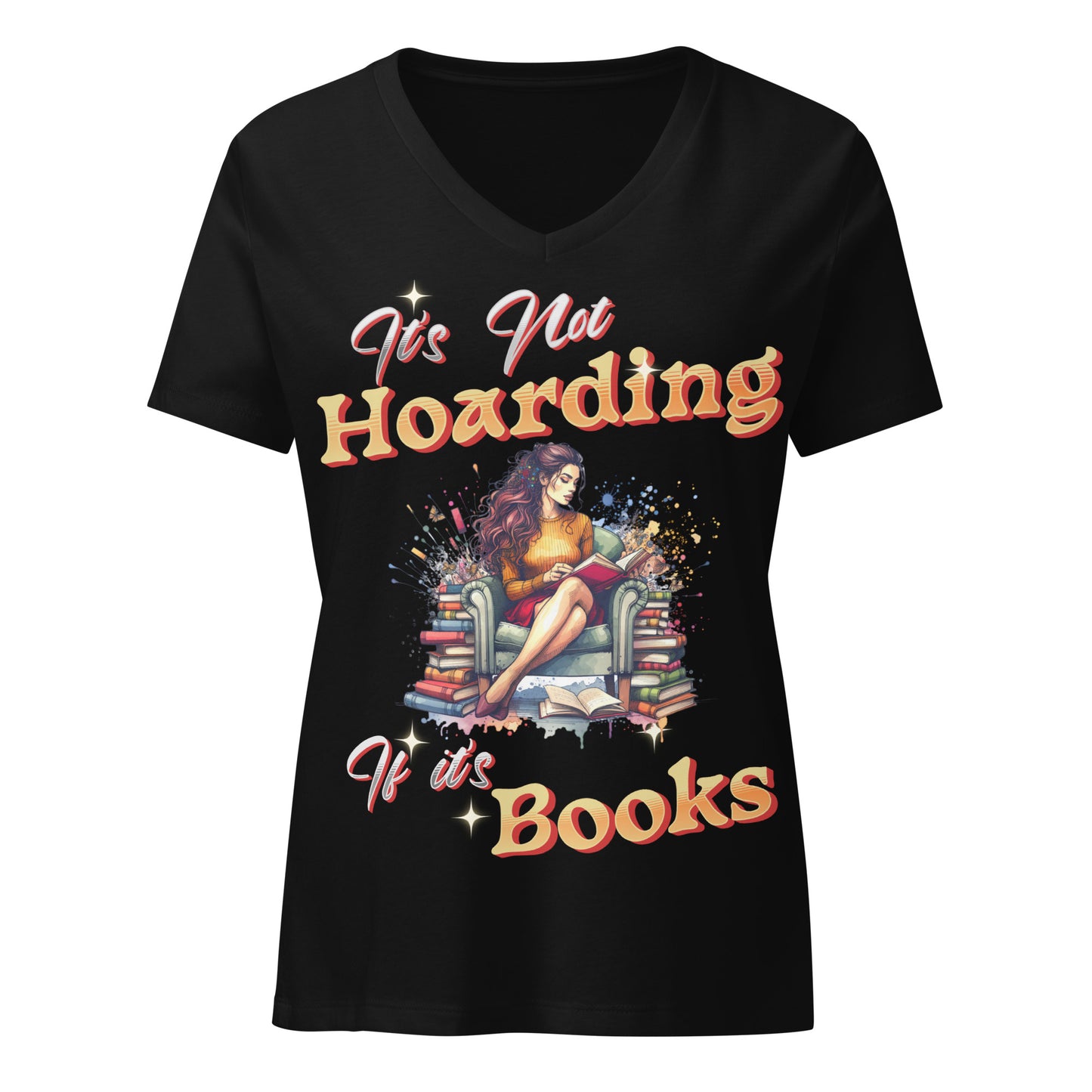 It's not Hoarding if it's Books Relaxed v-neck t-shirt